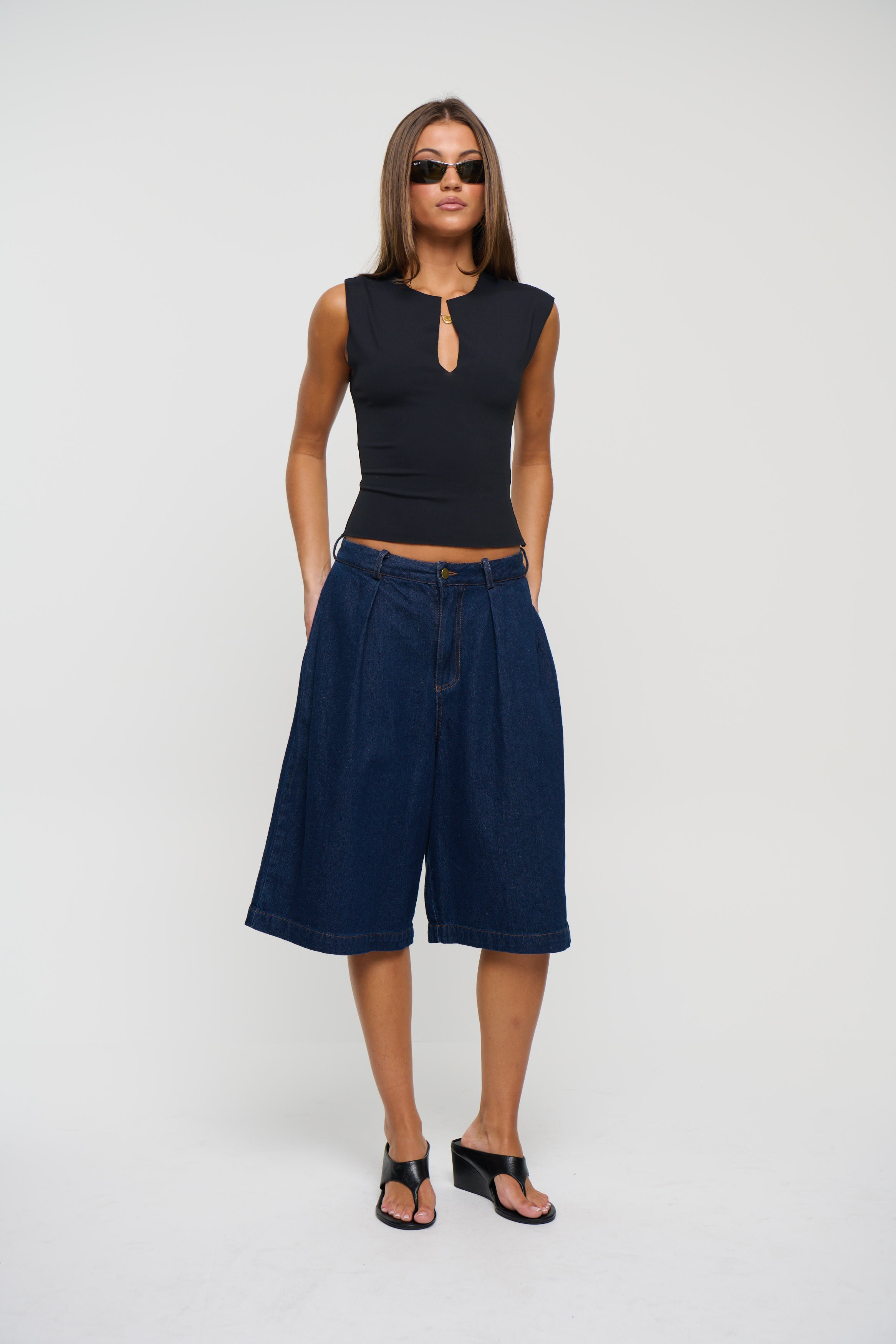 Roni Long Short Dark Denim