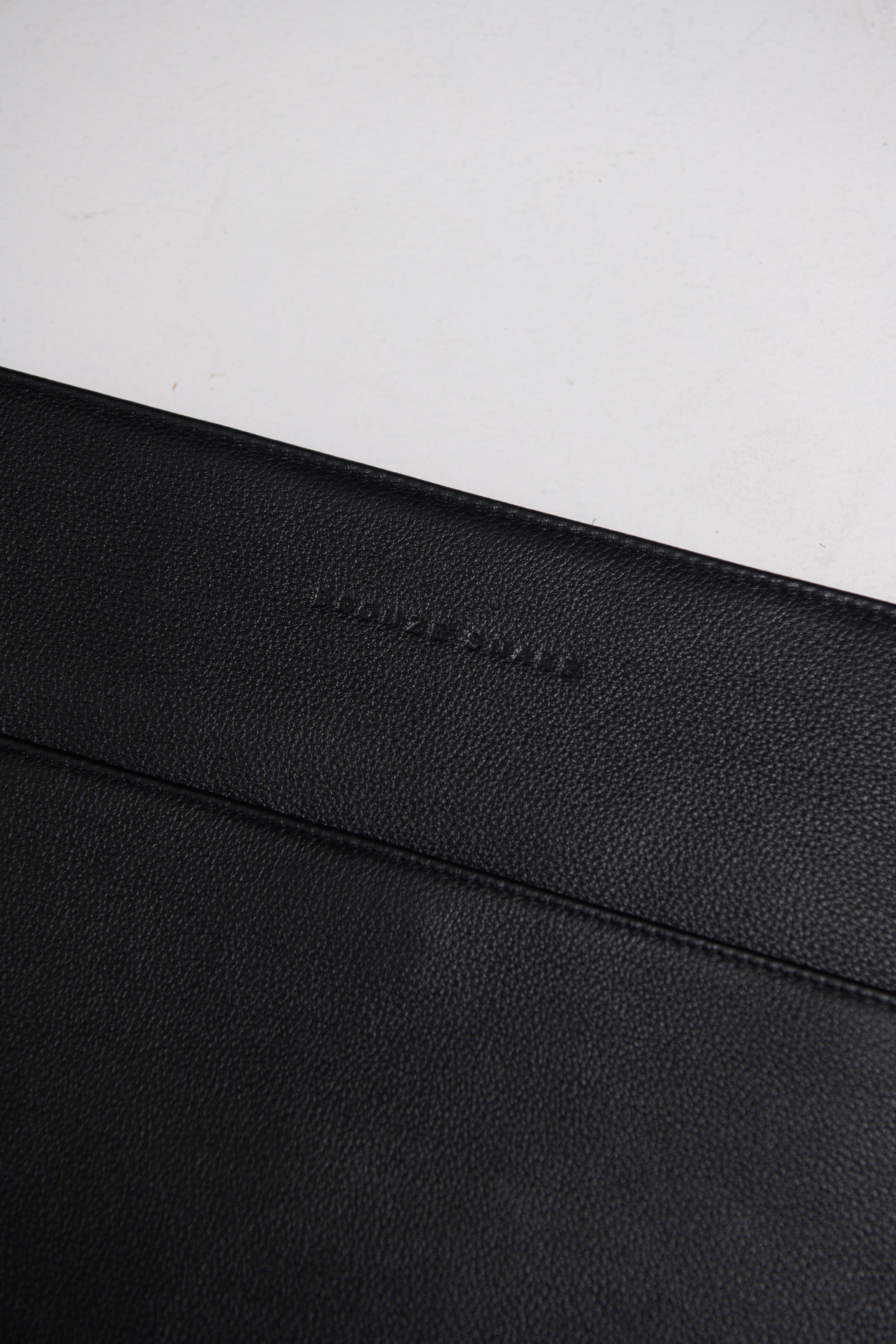Essential Genuine Leather Laptop Case Black