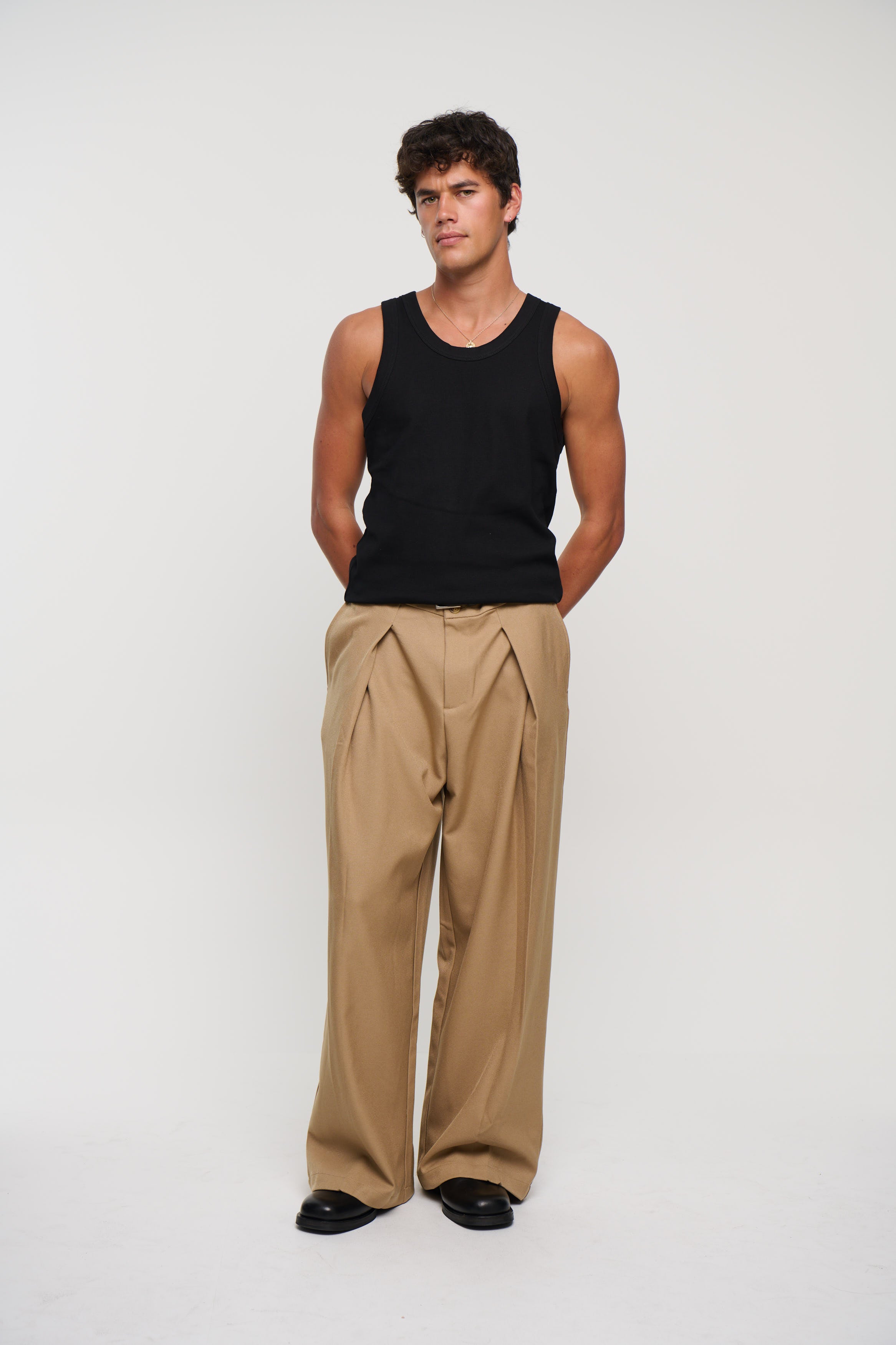 Mitchell Ribbed Tank Black