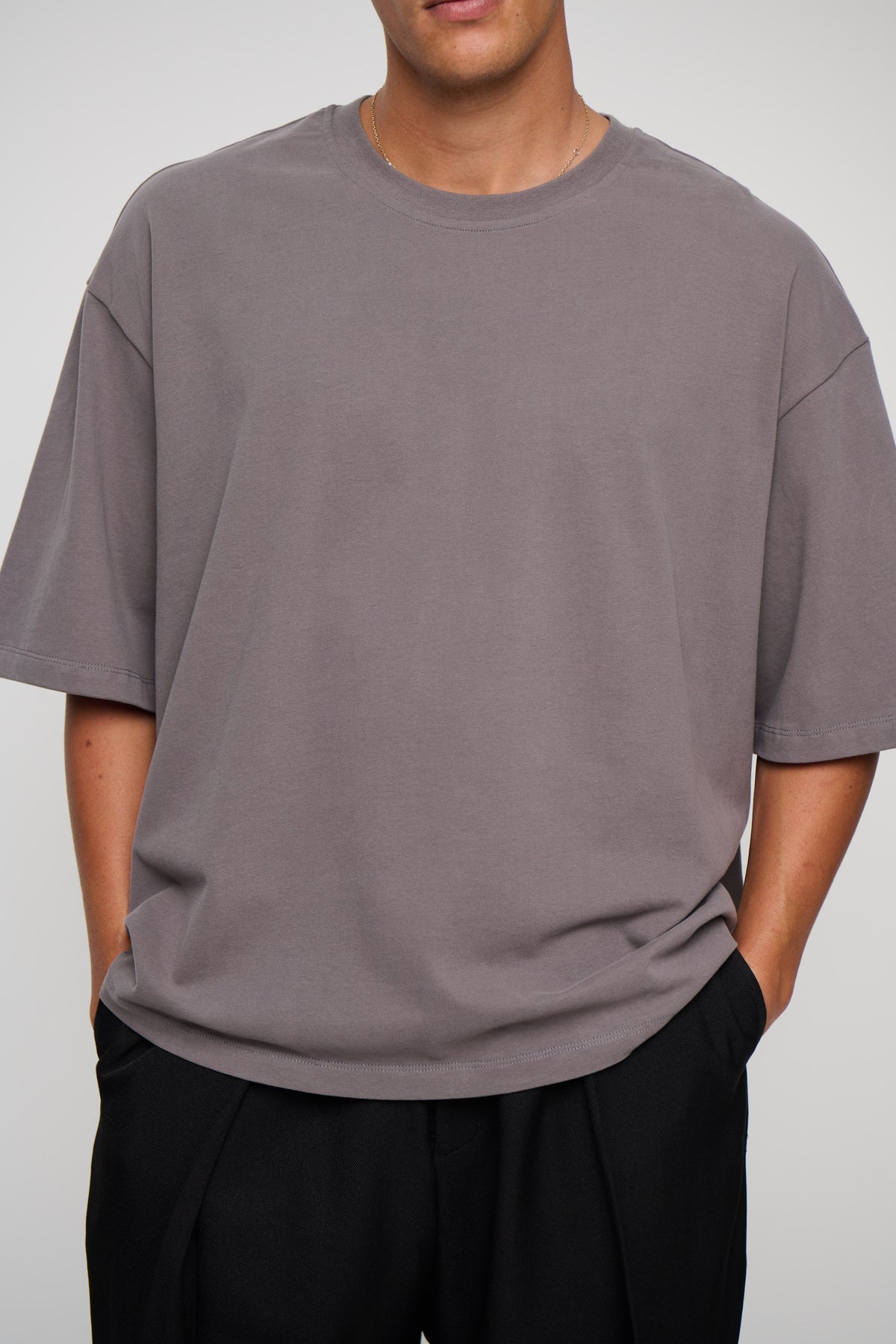 230G Cotton Premium Tee Steel