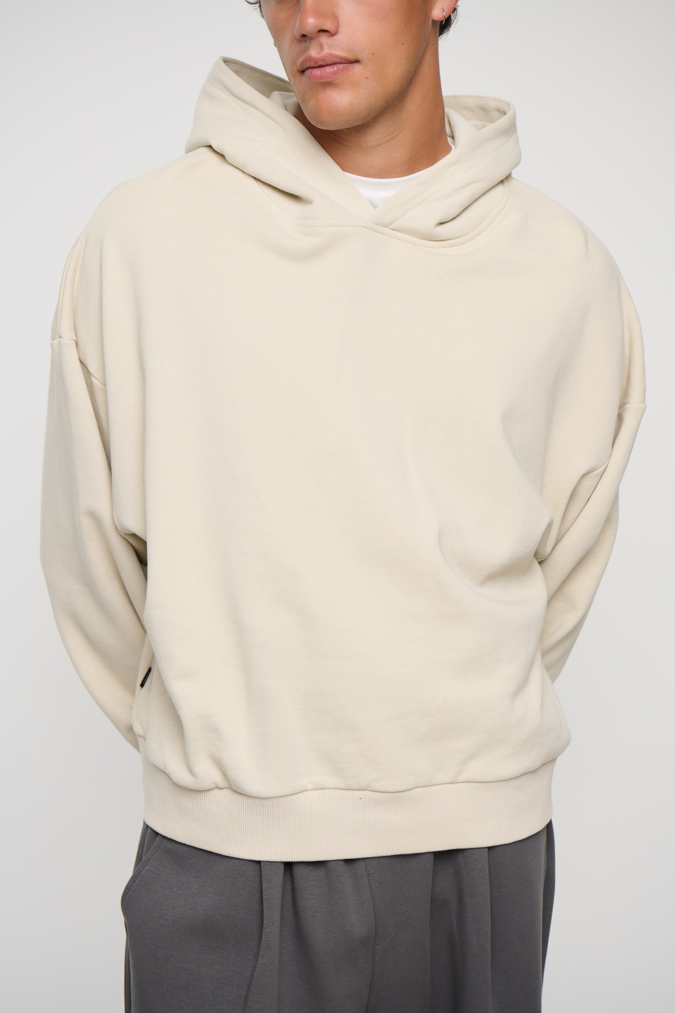Marcus Heavyweight Cotton Hoodie Ivory