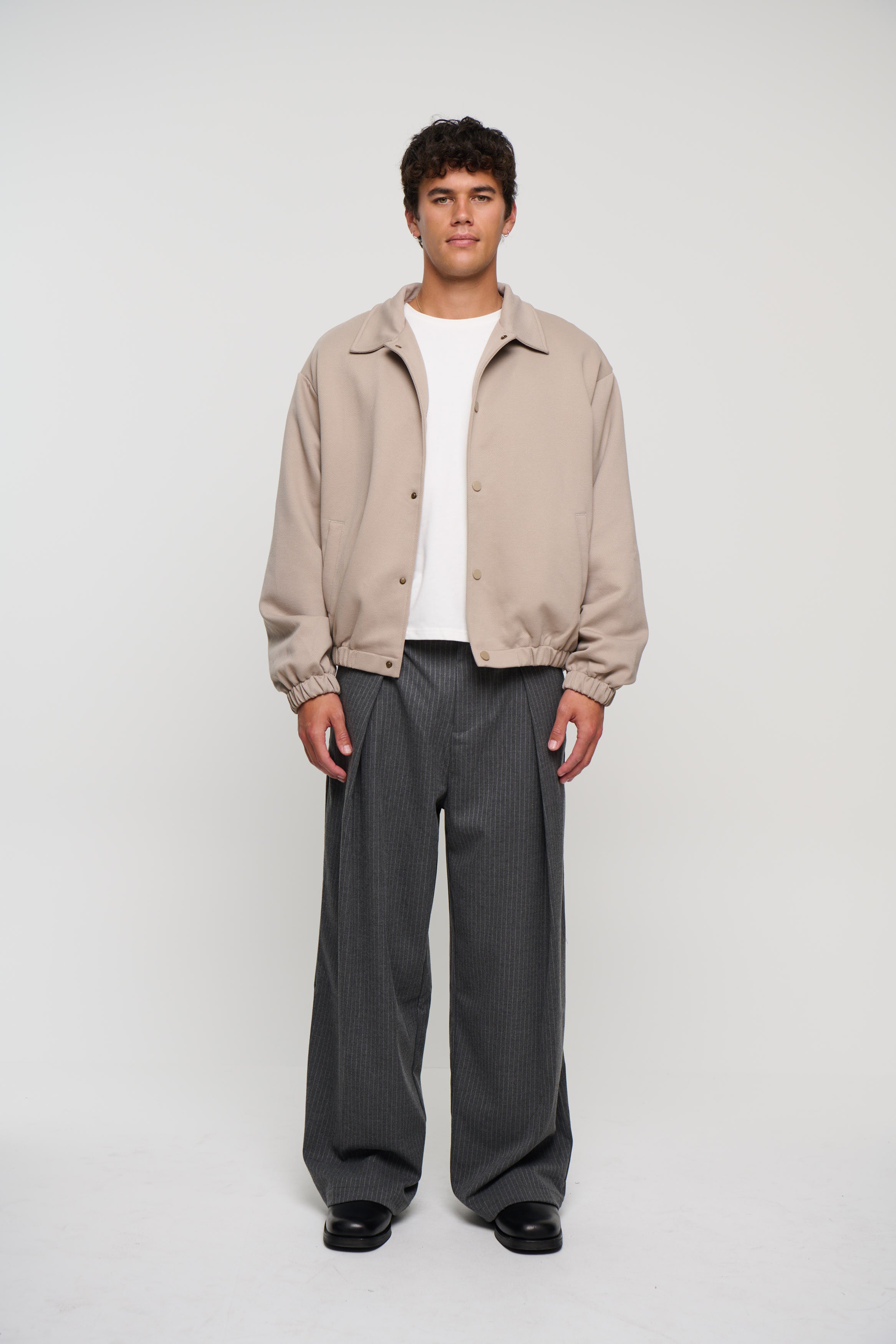 Chet Textured Bomber Ivory