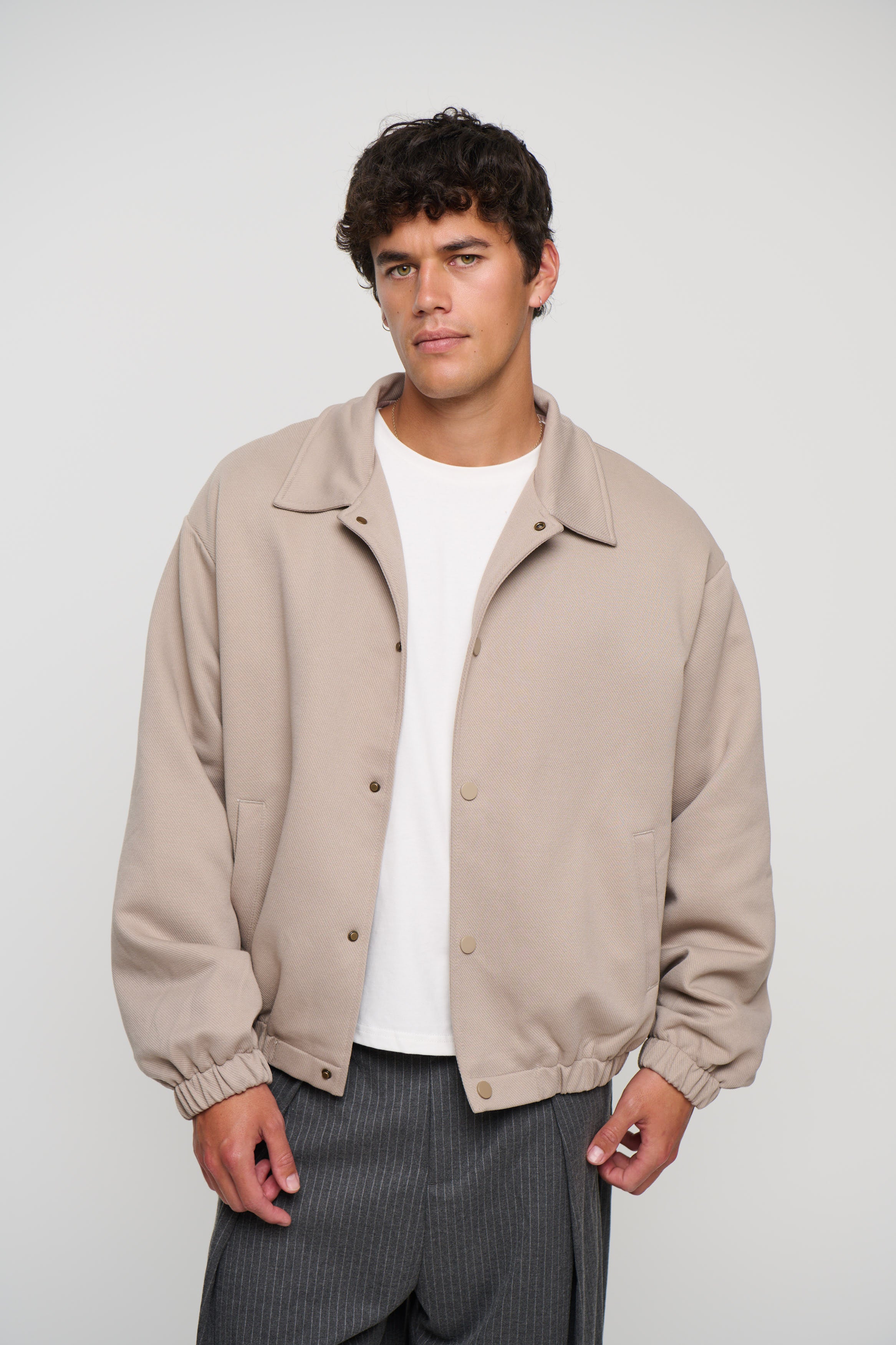 Chet Textured Bomber Ivory