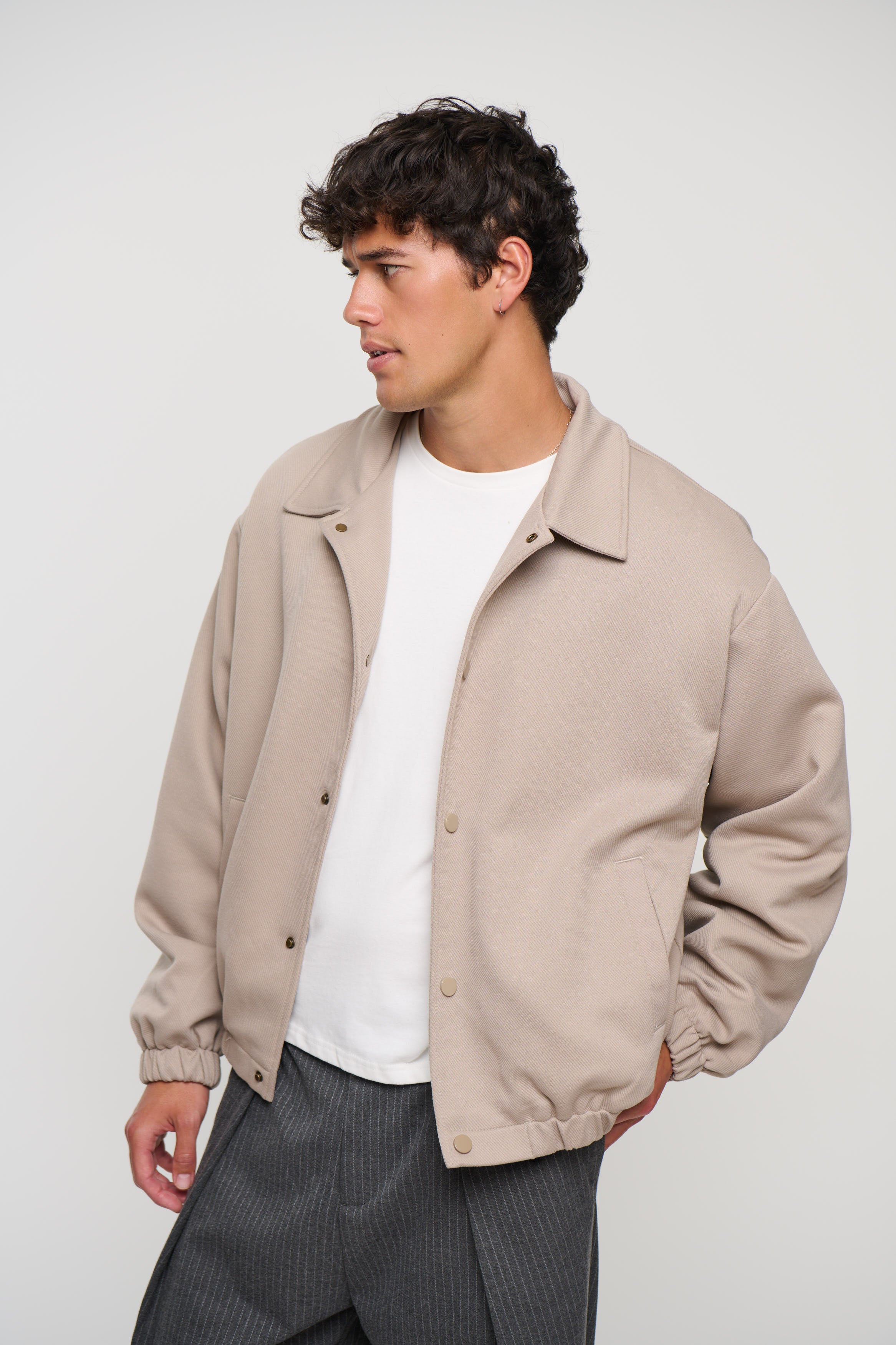 Chet Textured Bomber Ivory