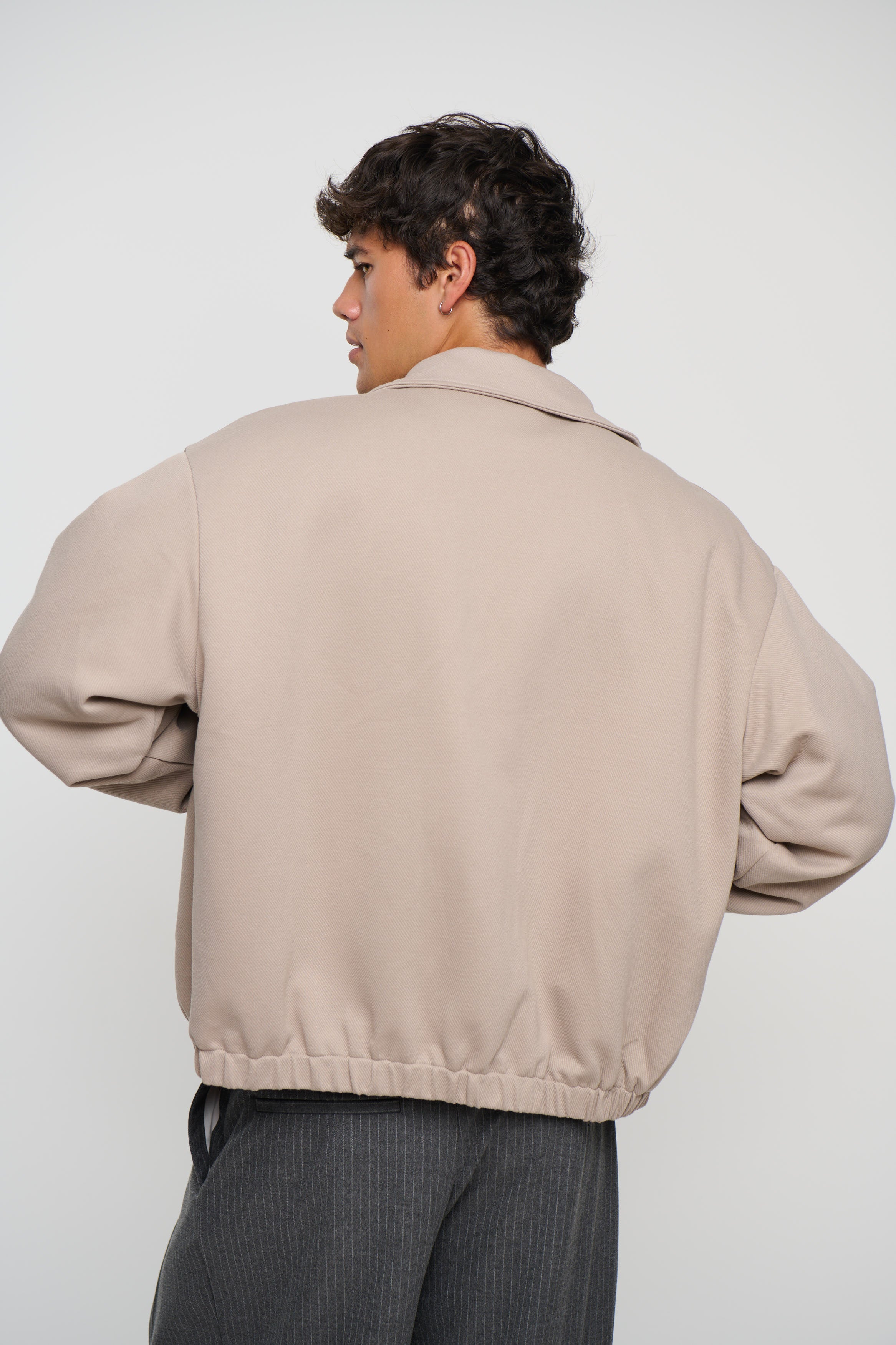 Chet Textured Bomber Ivory