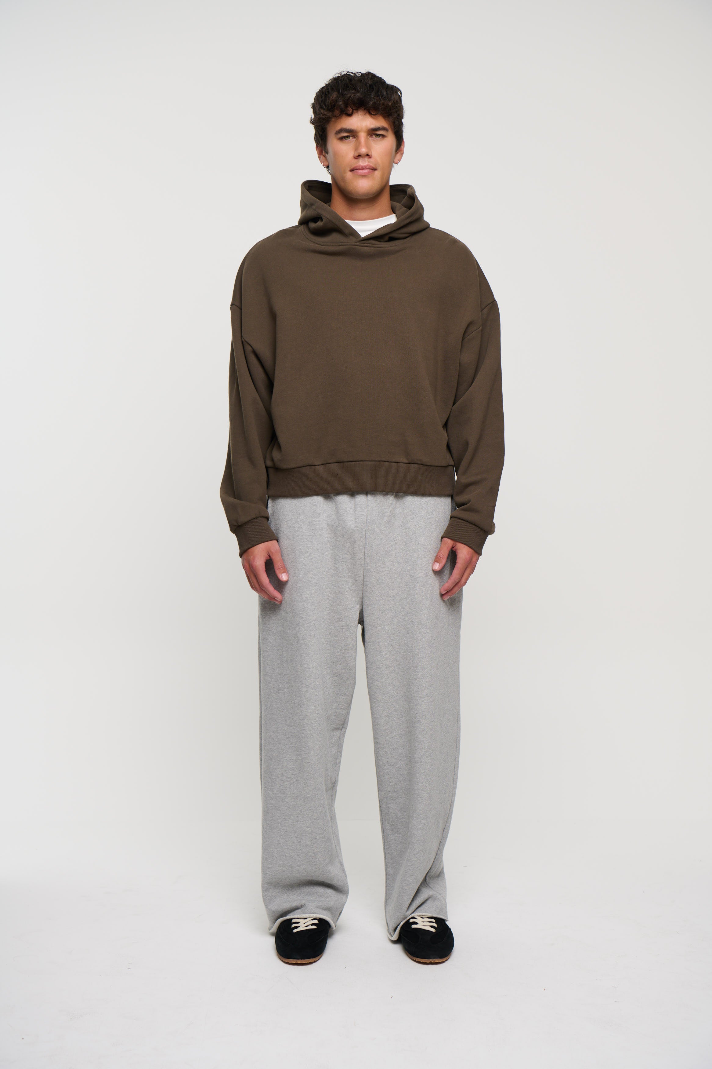 Marcus Heavyweight Cotton Hoodie Choc