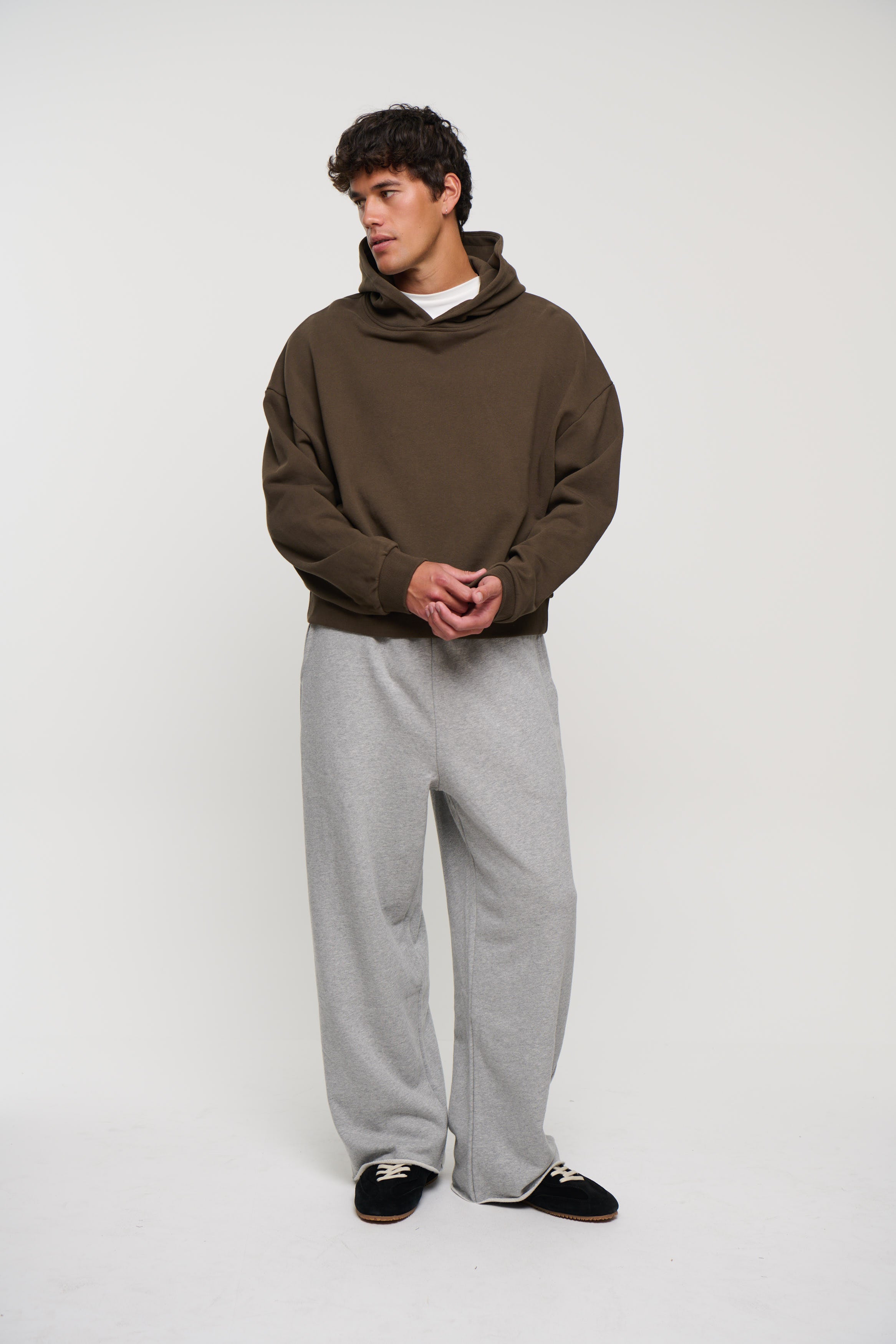 Marcus Heavyweight Cotton Hoodie Choc