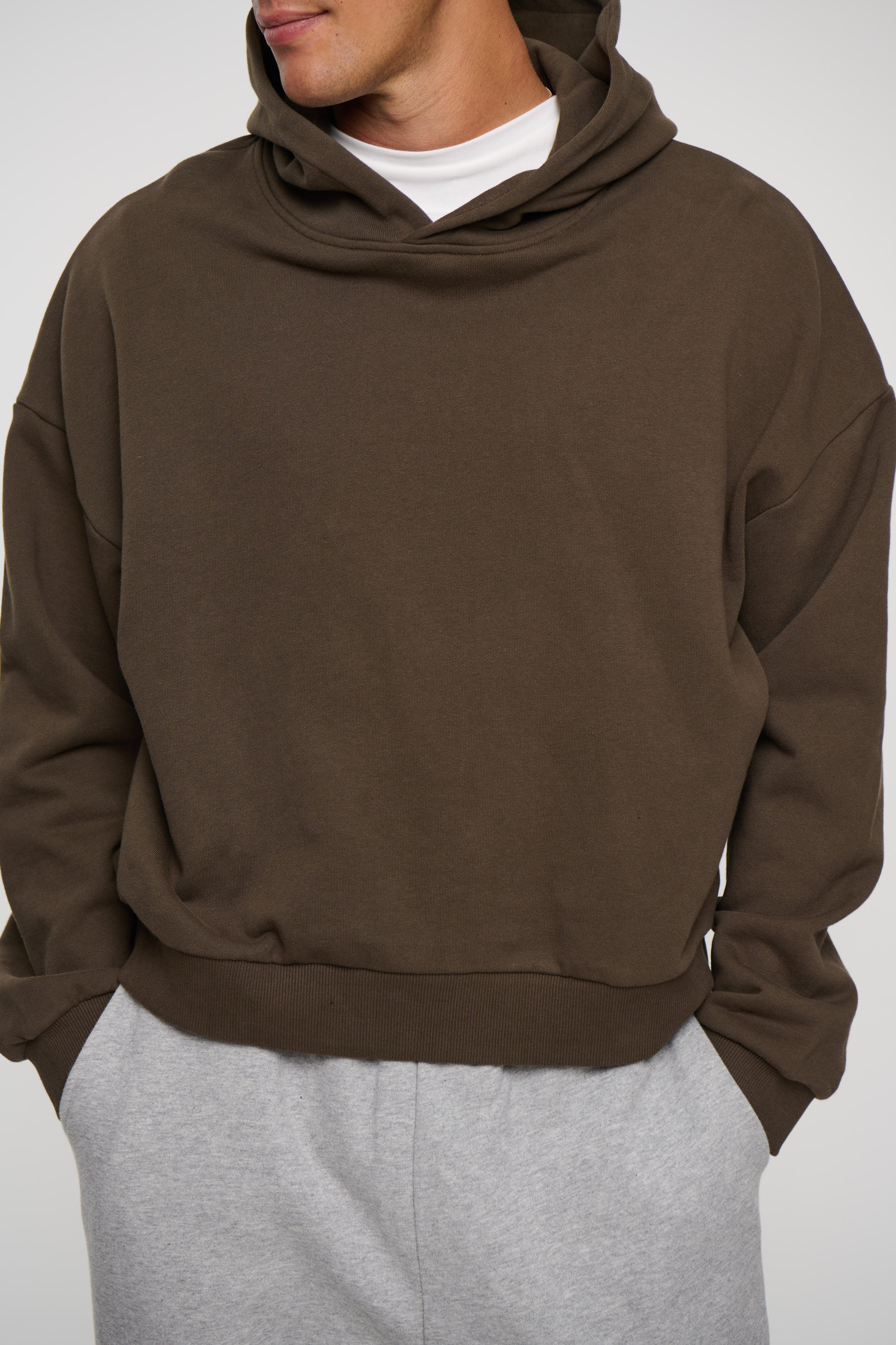 Marcus Heavyweight Cotton Hoodie Choc
