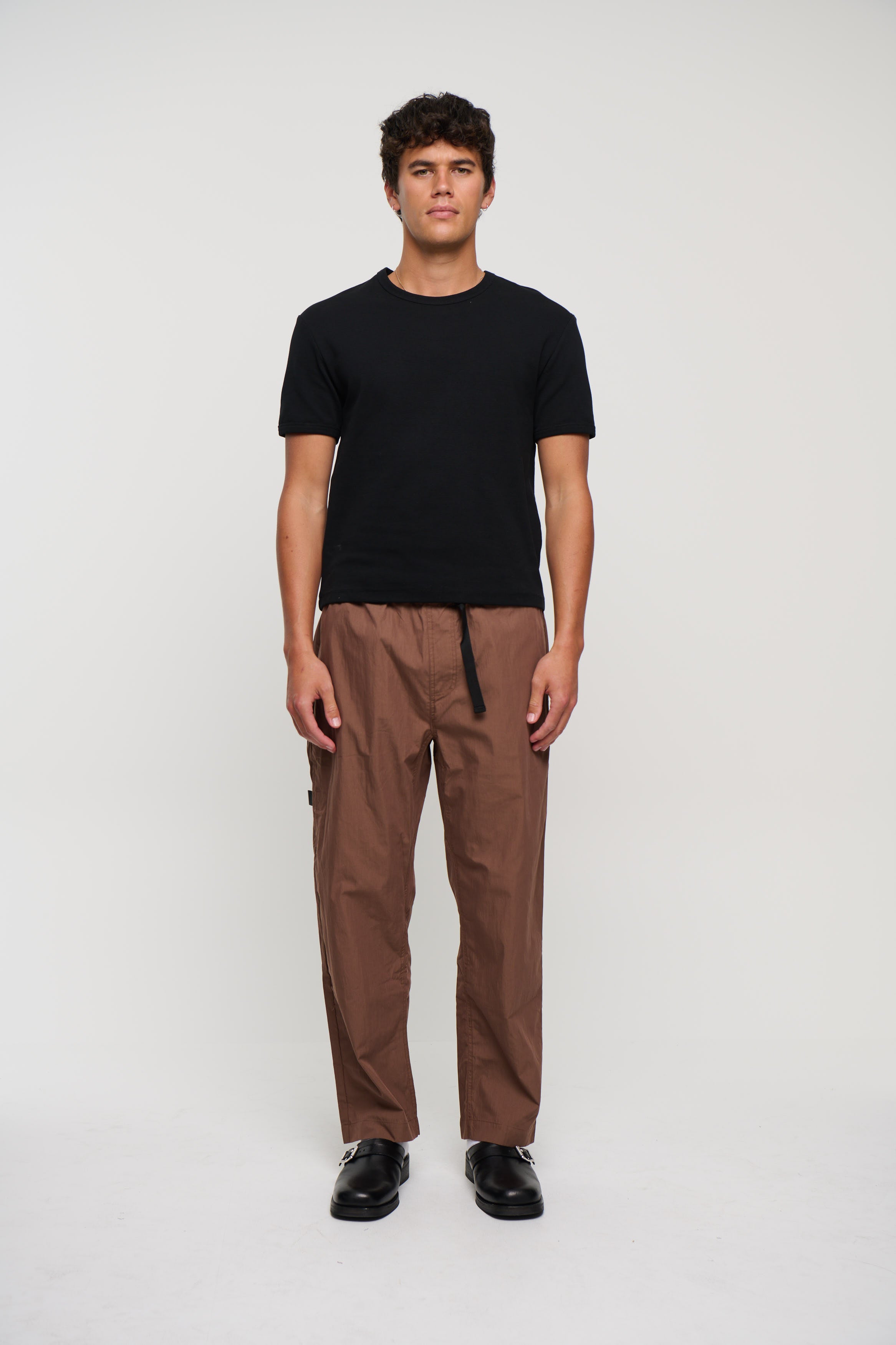 Charlie Baggy Nylon Pant Choc