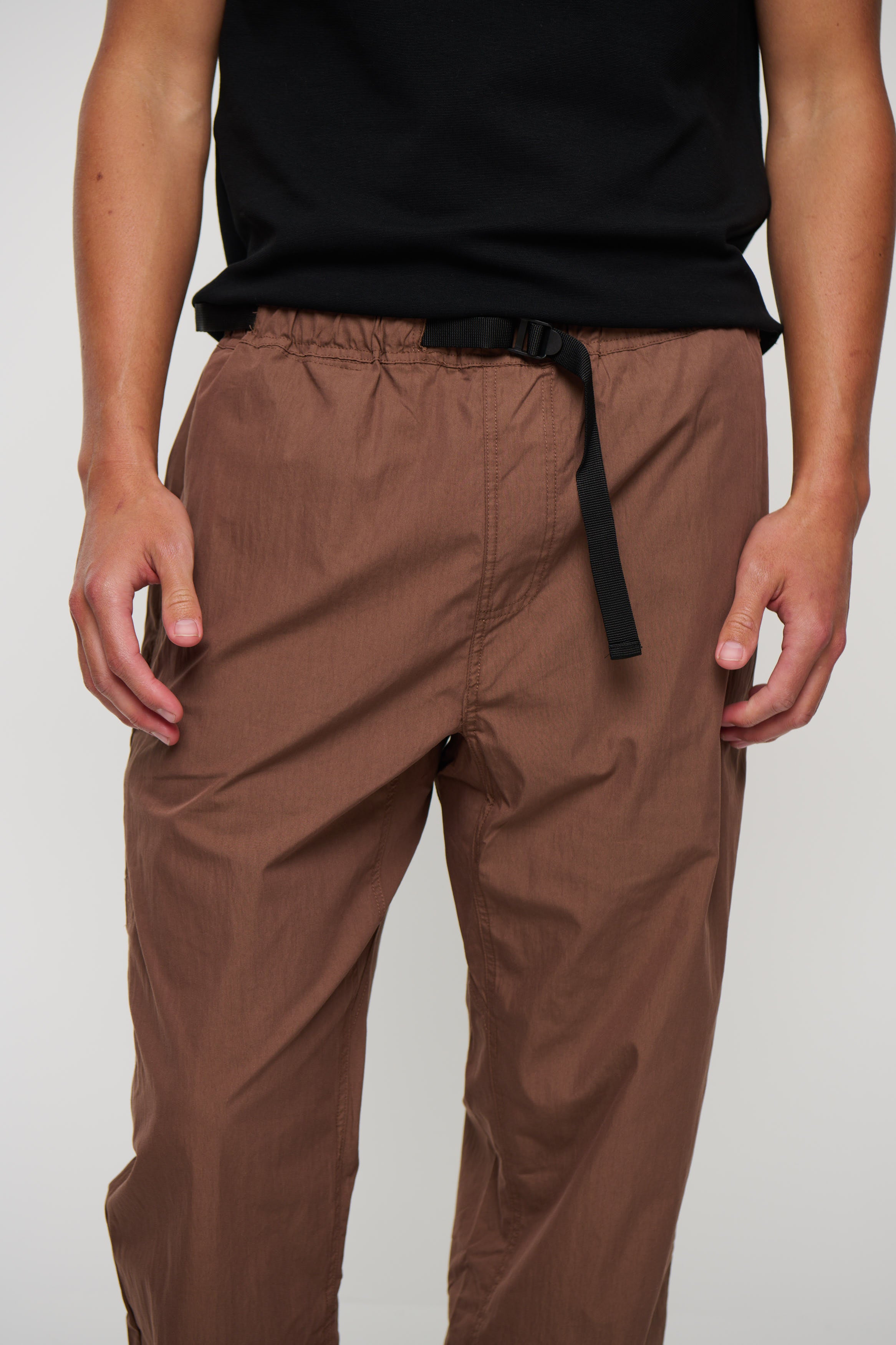Charlie Baggy Nylon Pant Choc