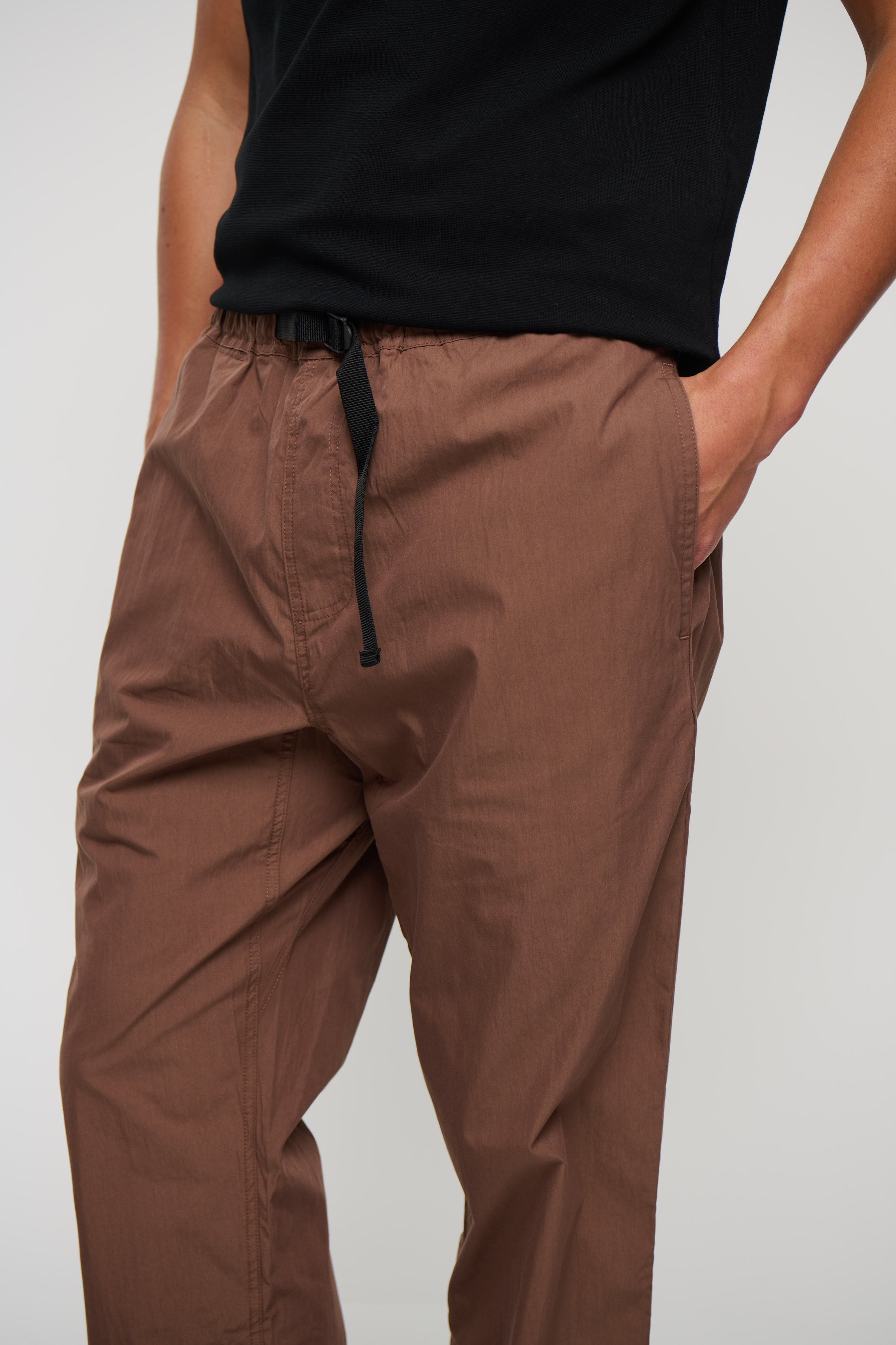 Charlie Baggy Nylon Pant Choc