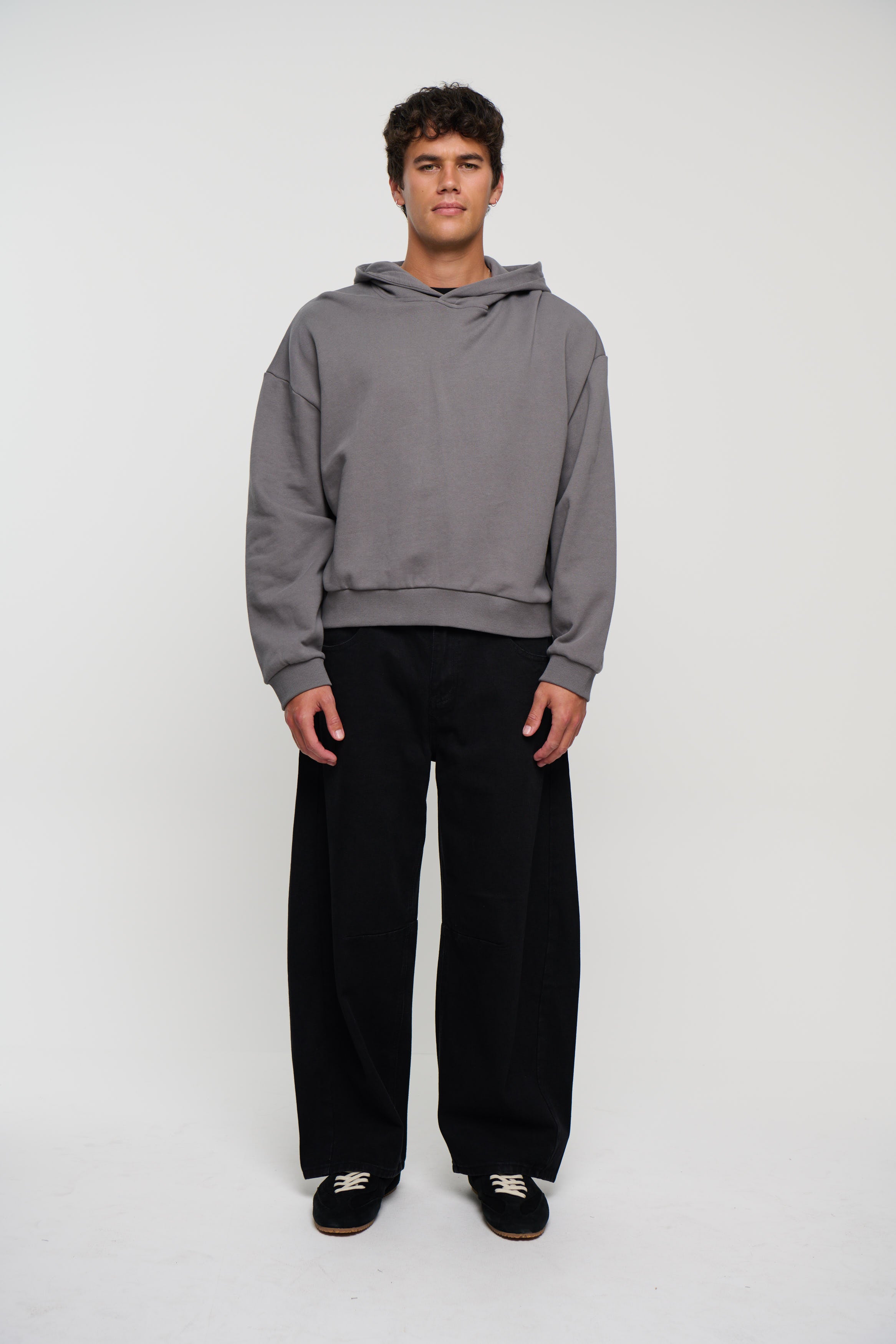 Marcus Heavyweight Cotton Hoodie Charcoal