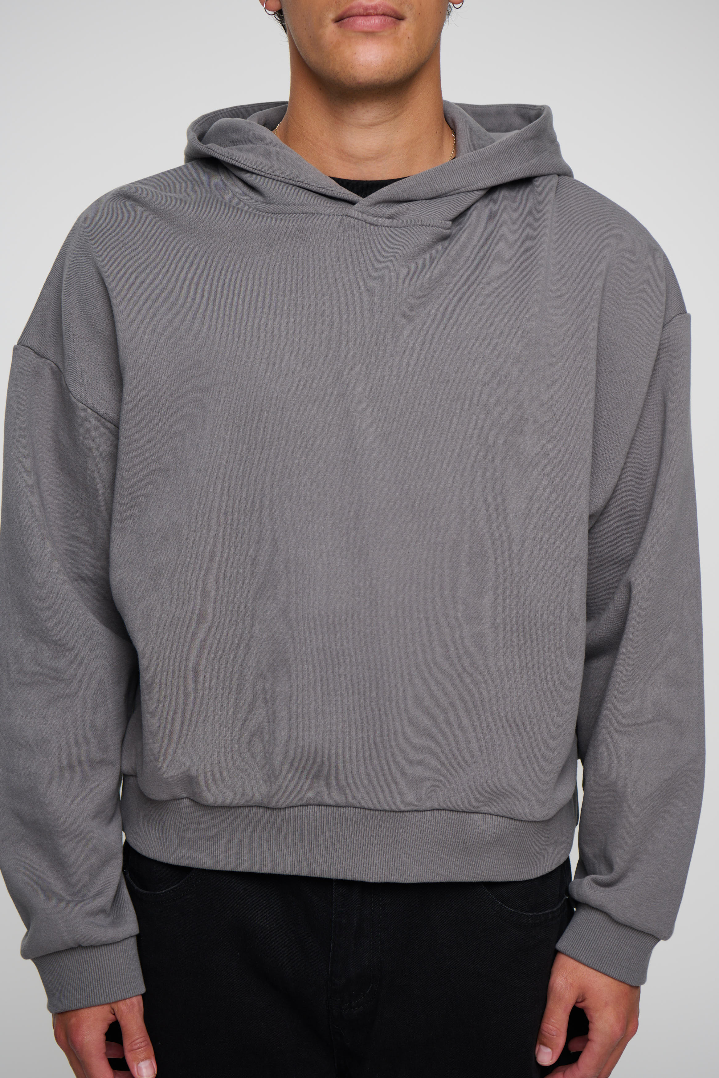Marcus Heavyweight Cotton Hoodie Charcoal