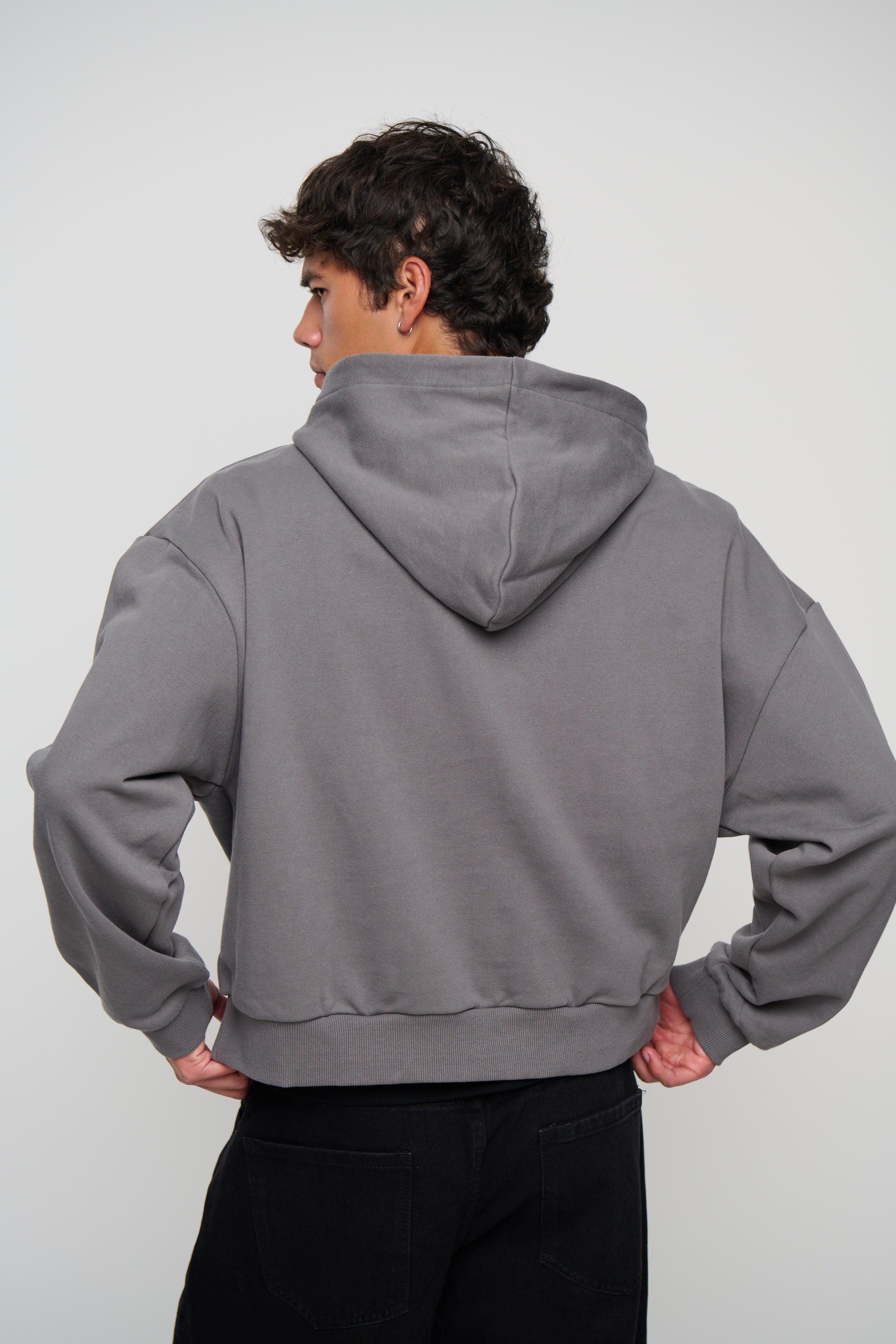 Marcus Heavyweight Cotton Hoodie Charcoal