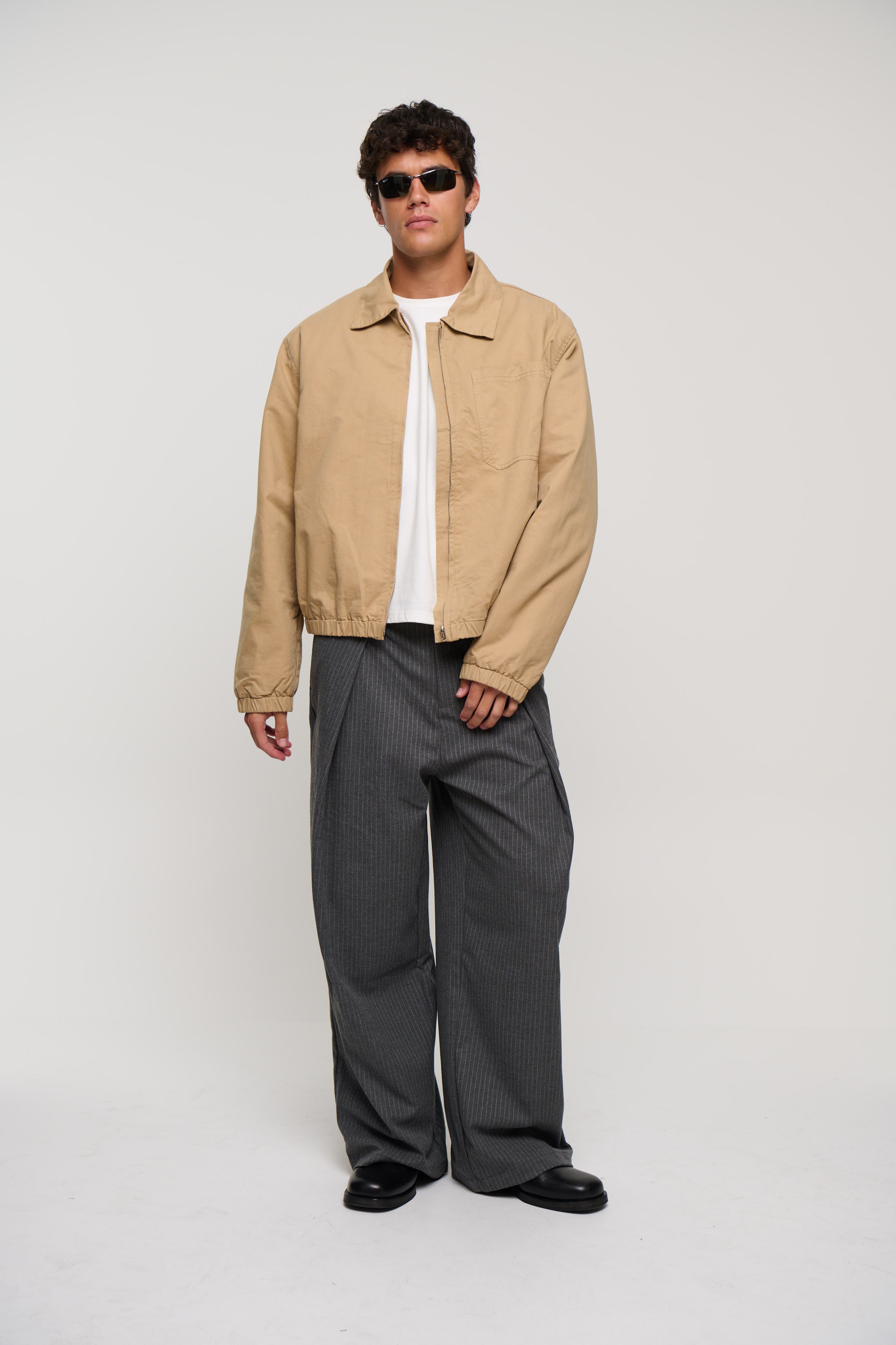 Charlie Soft Cotton Bomber Sand