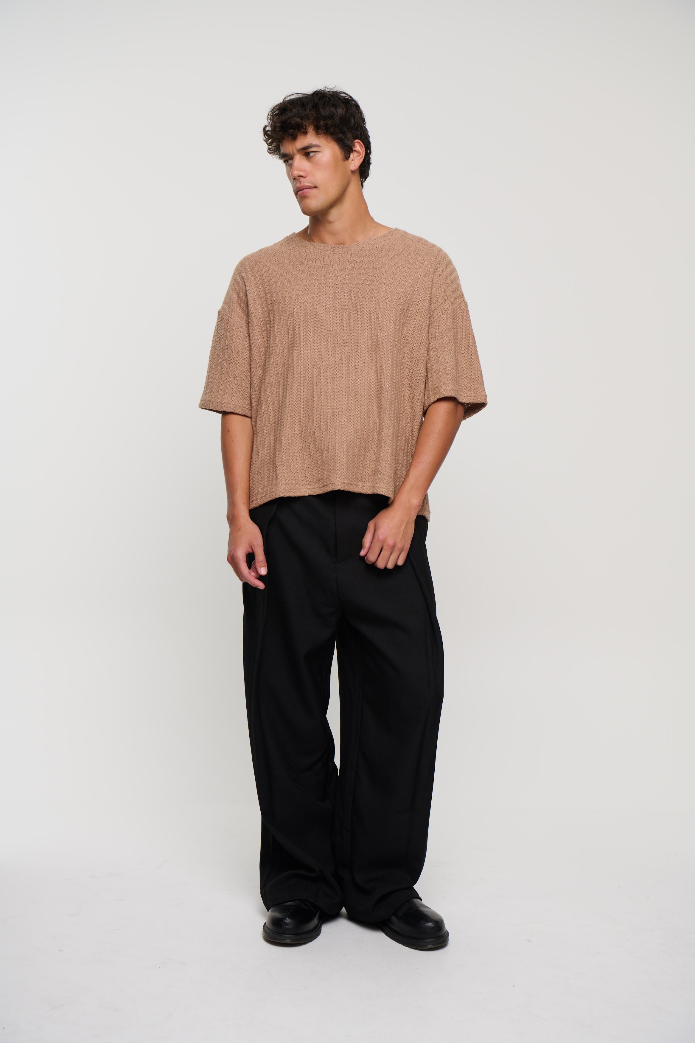Vinnie Two Thread Stitch Tee Choc
