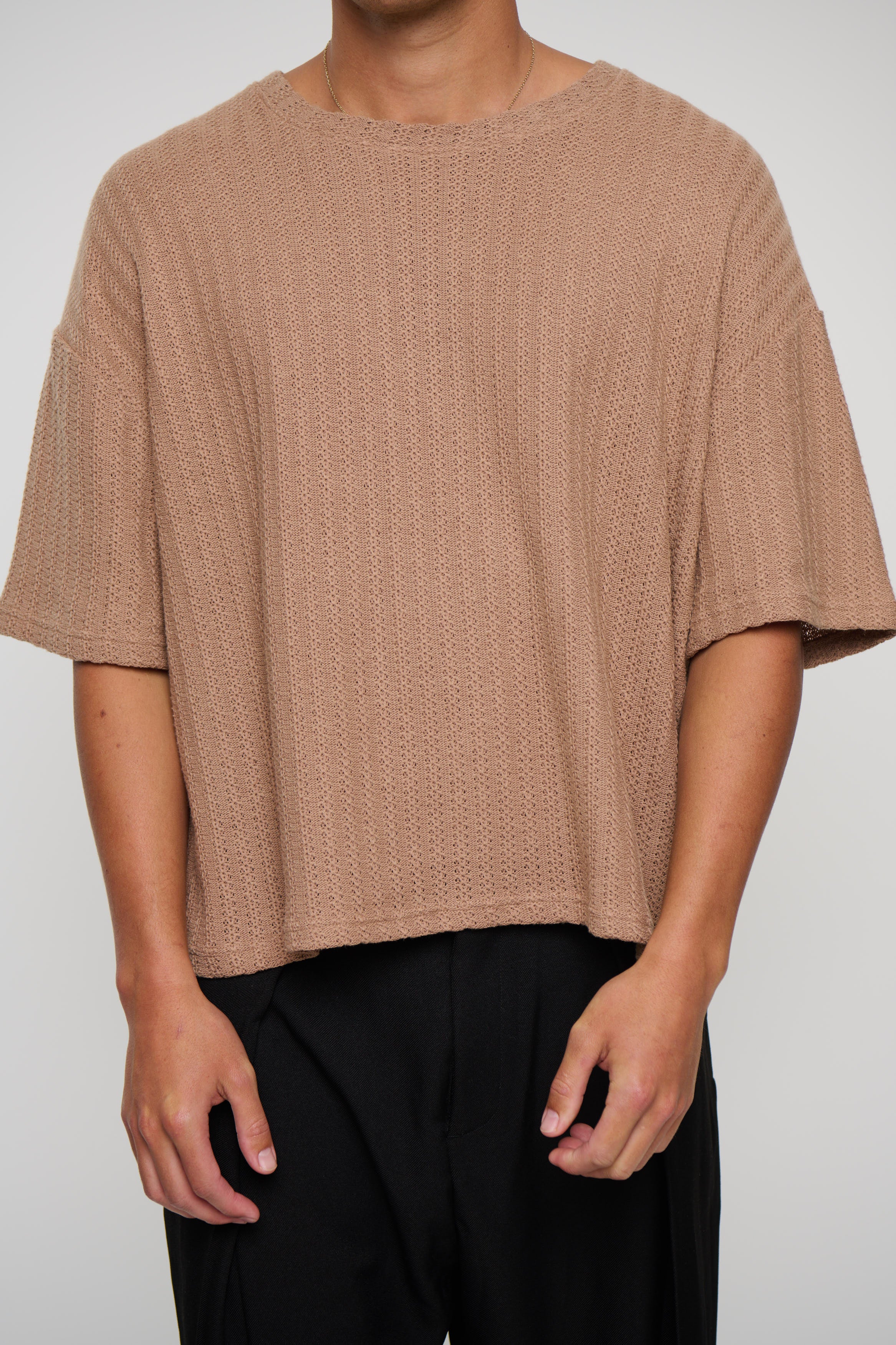 Vinnie Two Thread Stitch Tee Choc