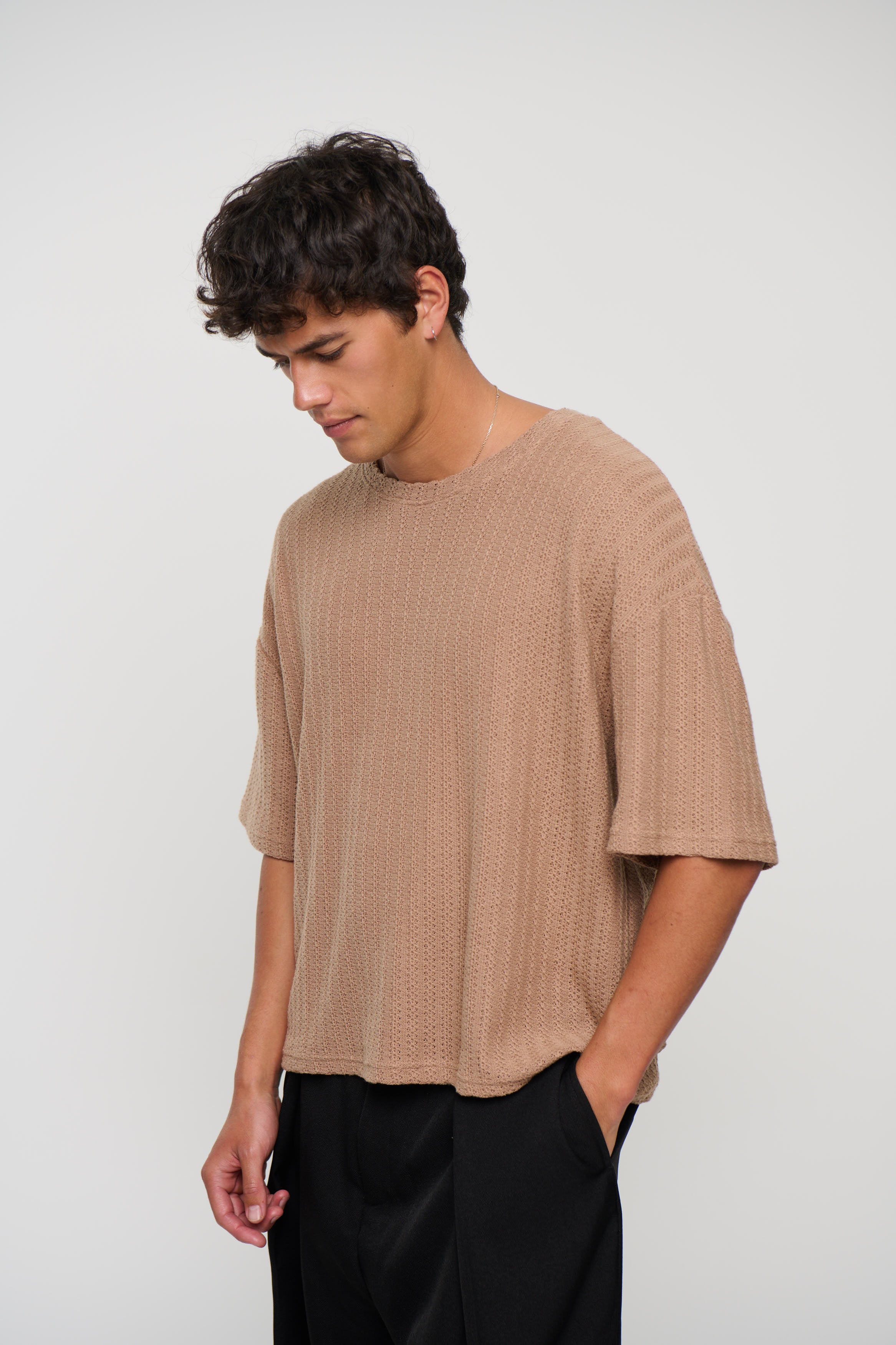 Vinnie Two Thread Stitch Tee Choc