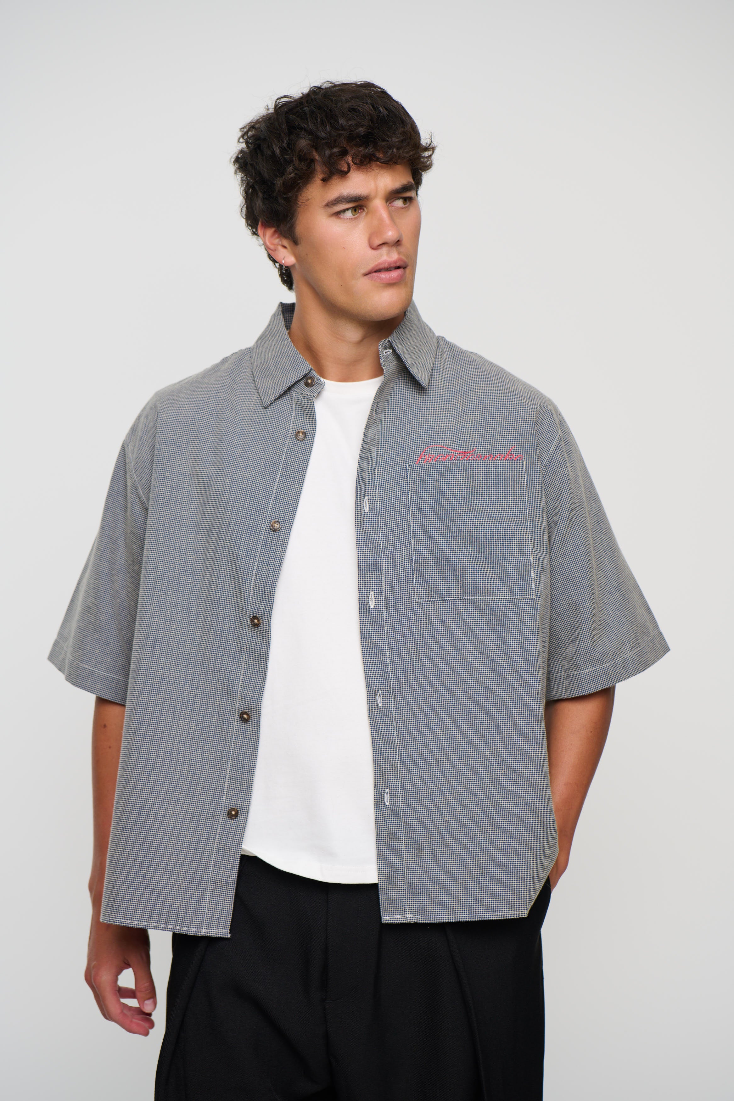 Scott Shirt Check Blue Print