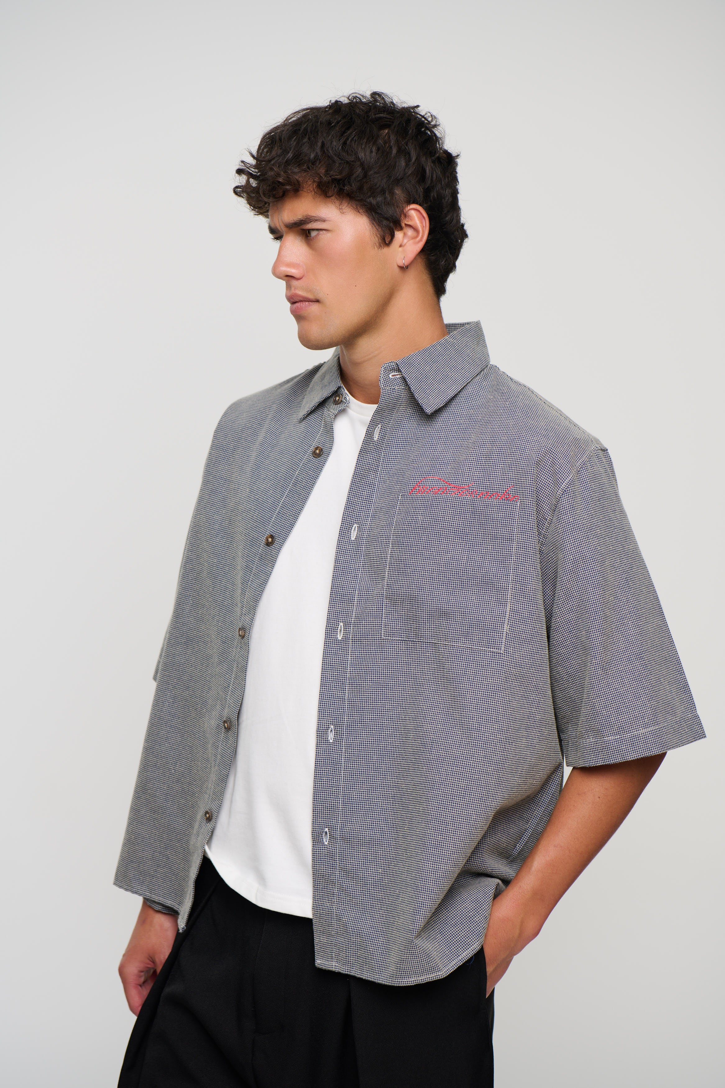 Scott Shirt Check Blue Print