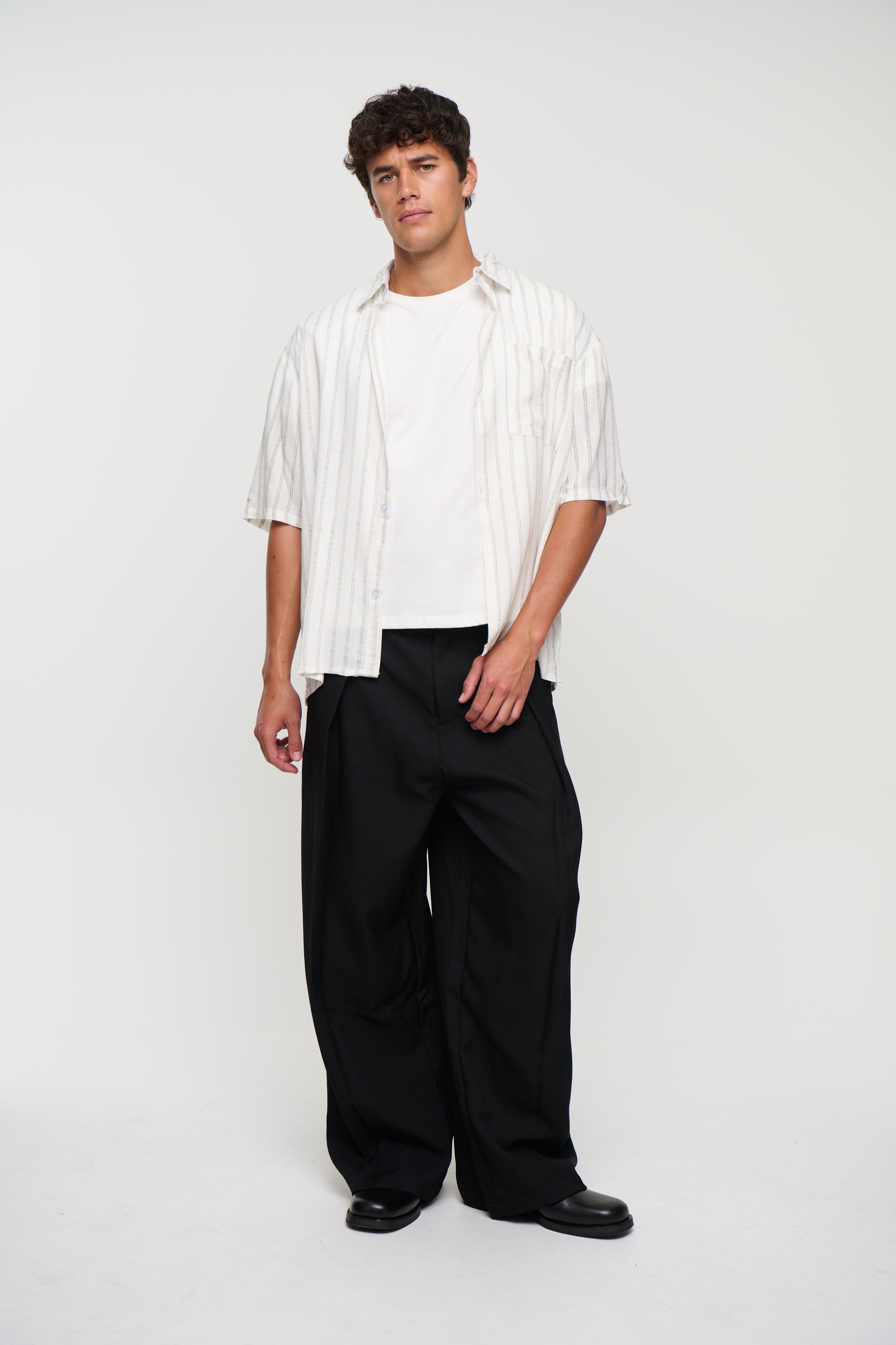 Luke Shirt Black Stripe