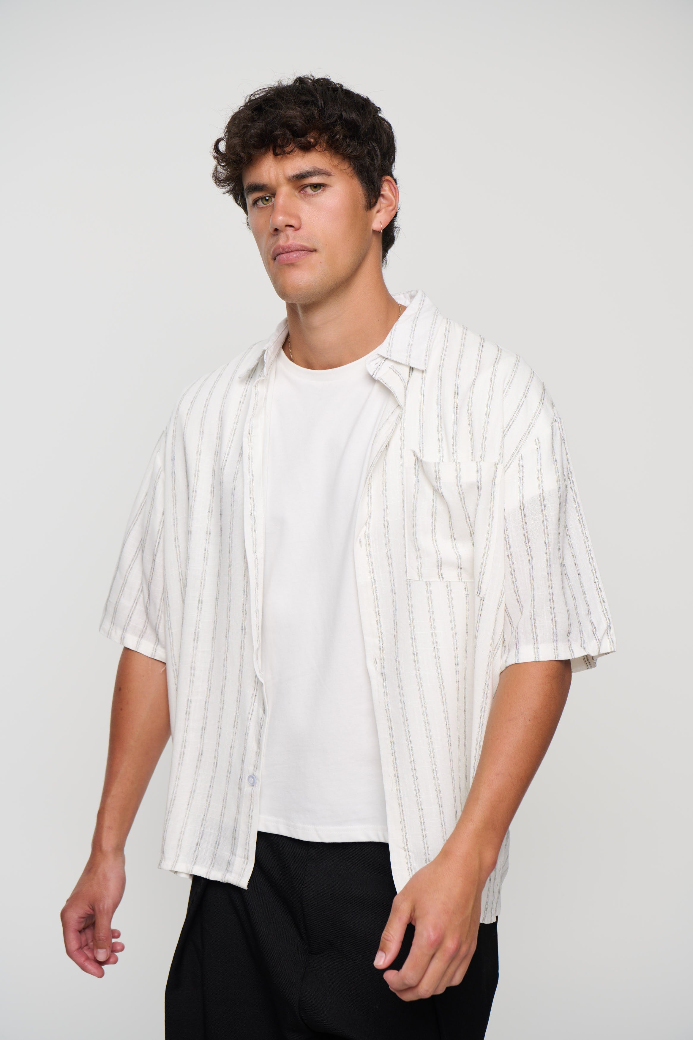 Luke Shirt Black Stripe