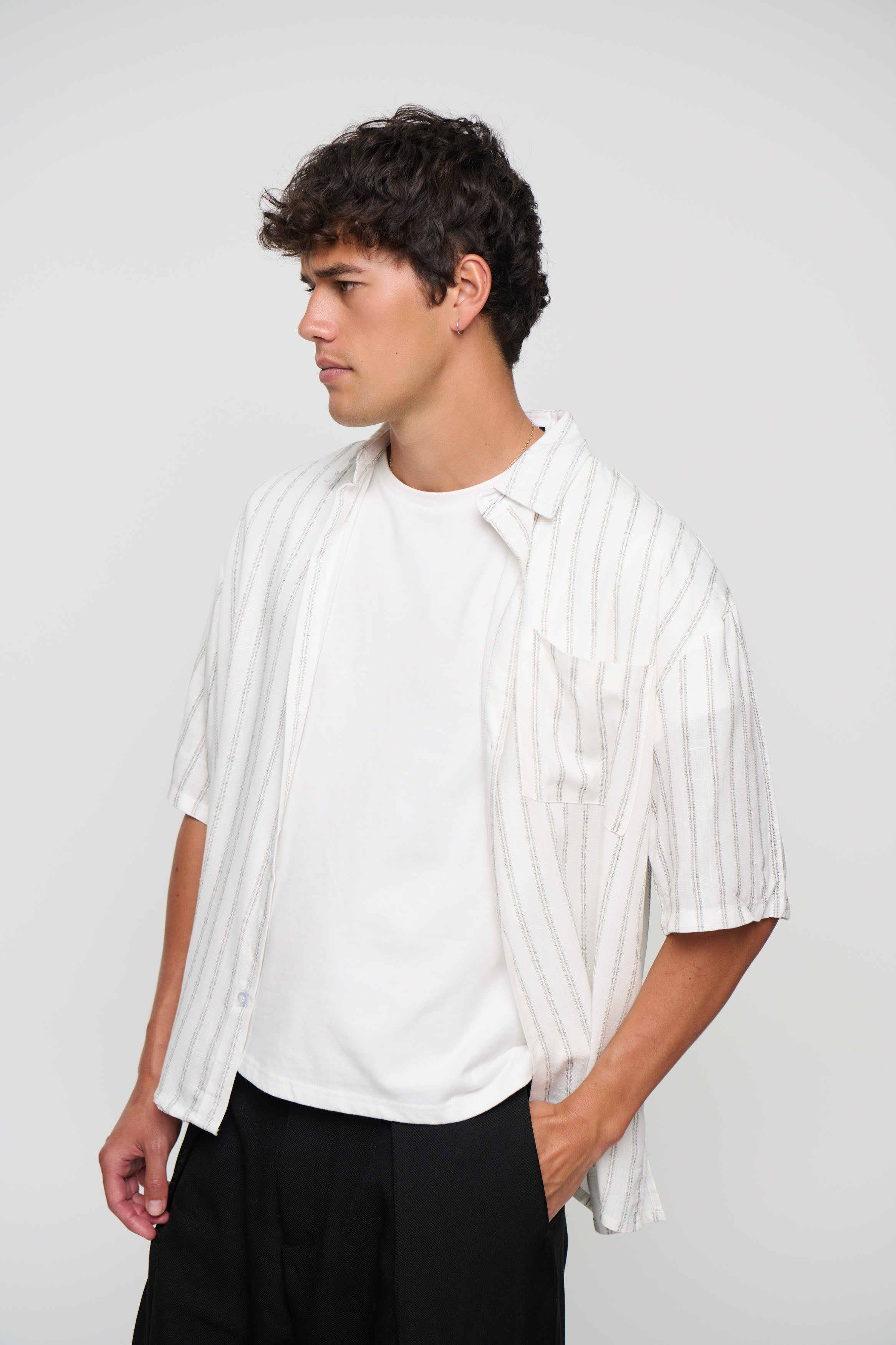 Luke Shirt Black Stripe