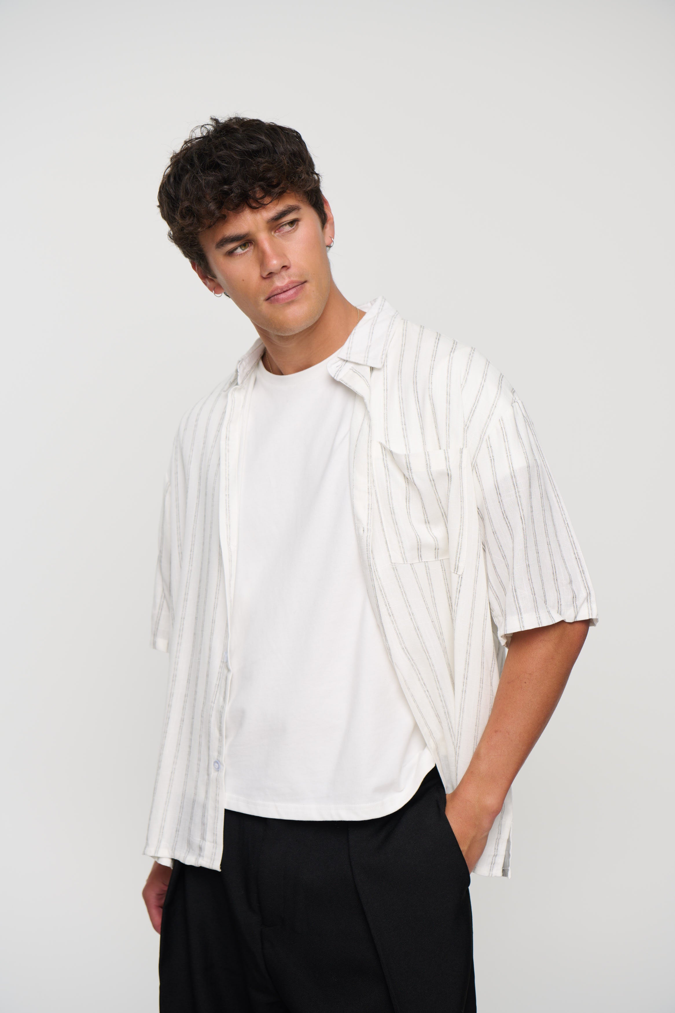 Luke Shirt Black Stripe