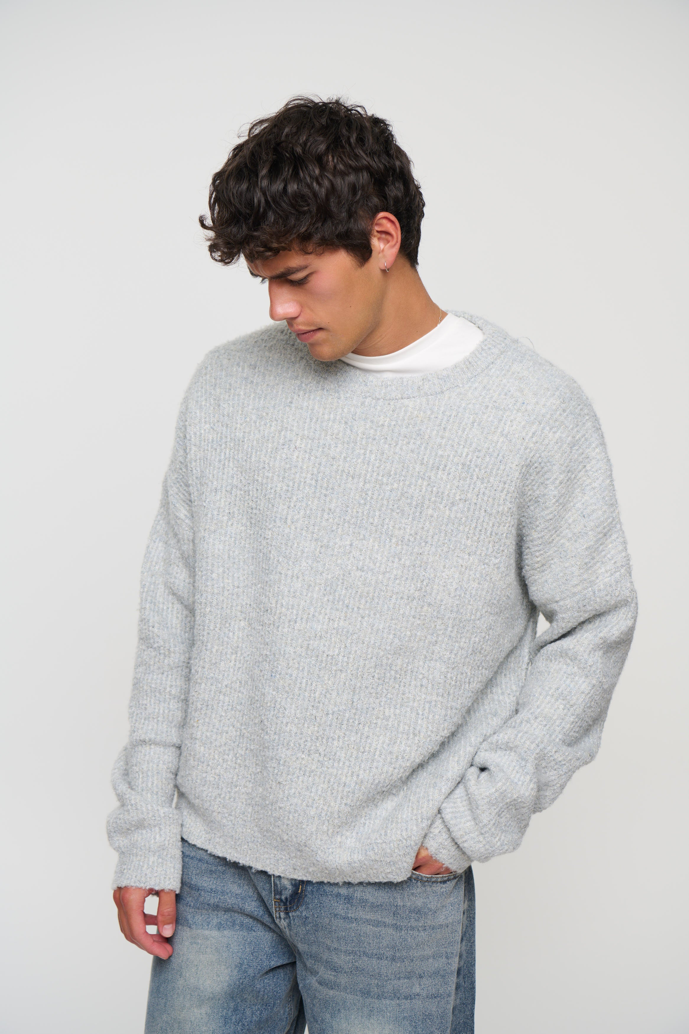 Soft Crew Knit Light Grey