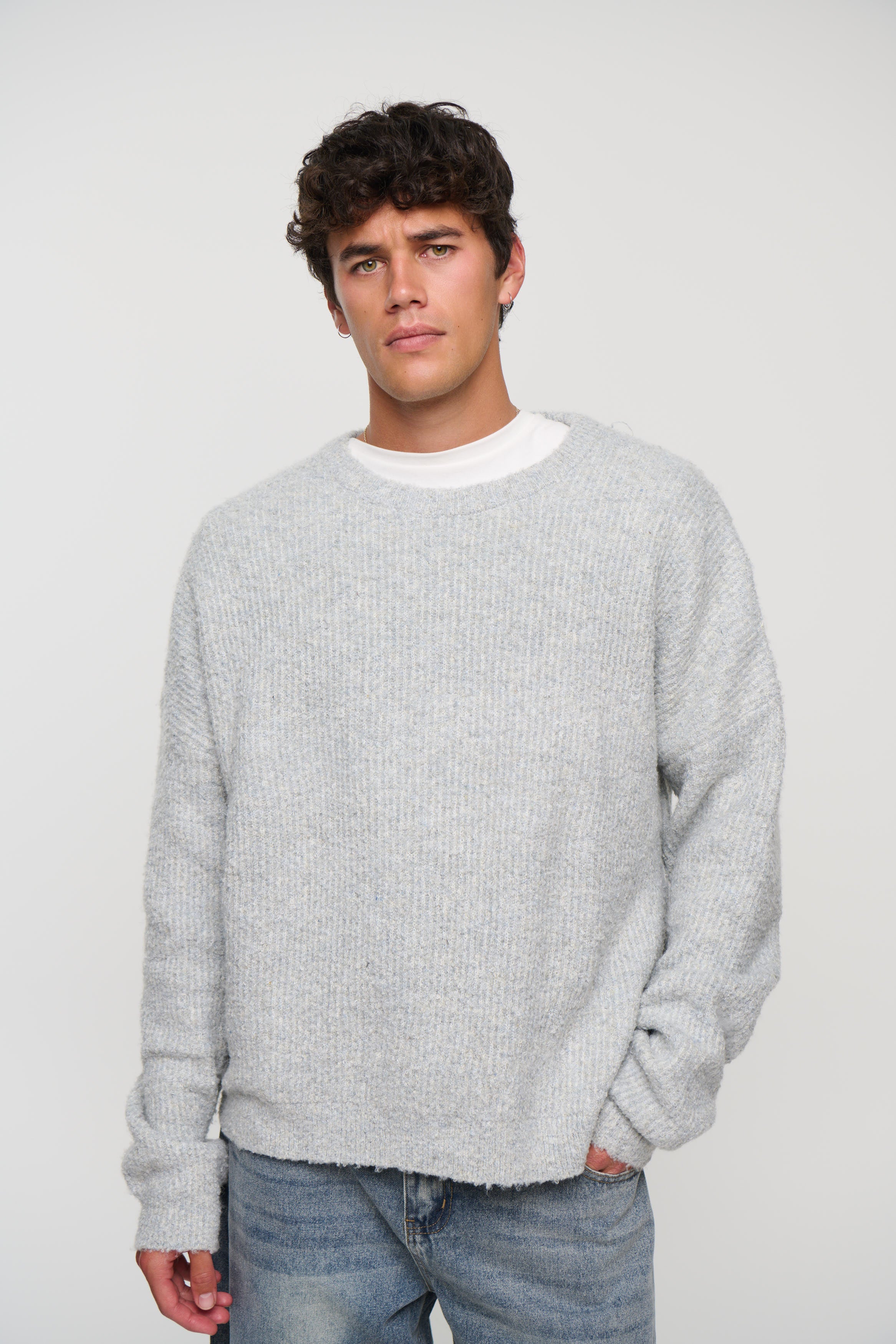 Soft Crew Knit Light Grey