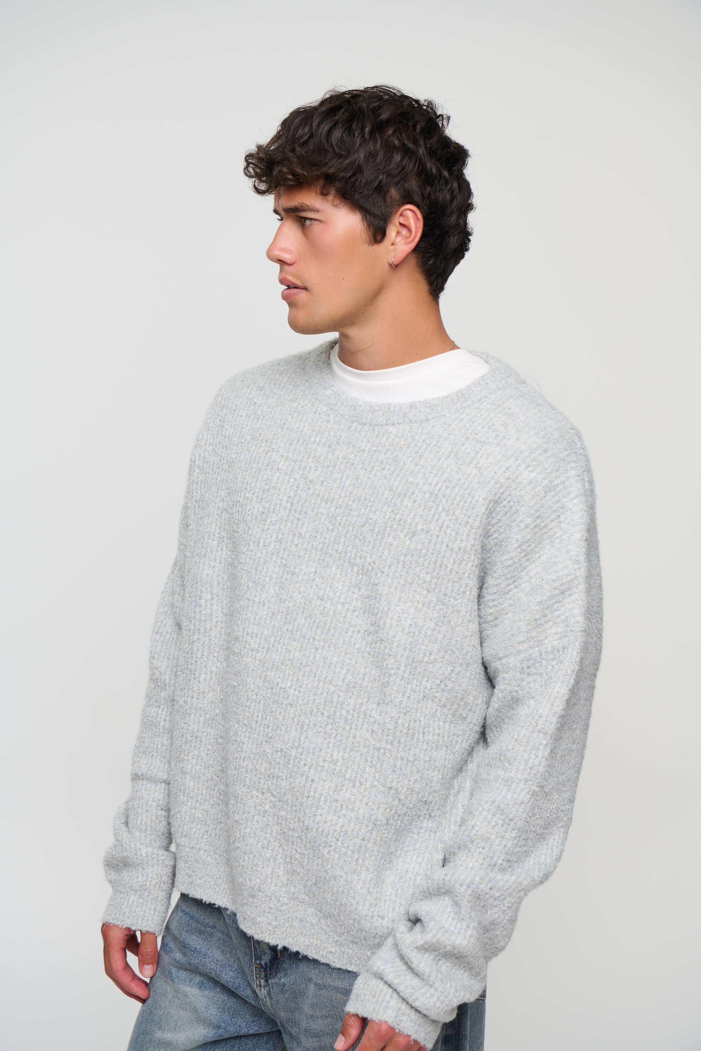 Soft Crew Knit Light Grey