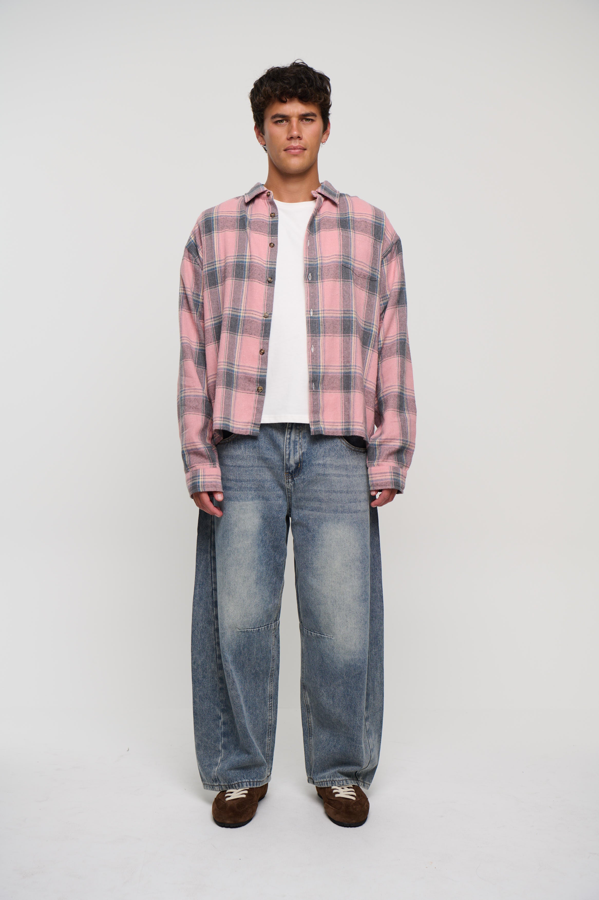 Brooklyn Check Shirt Salmon