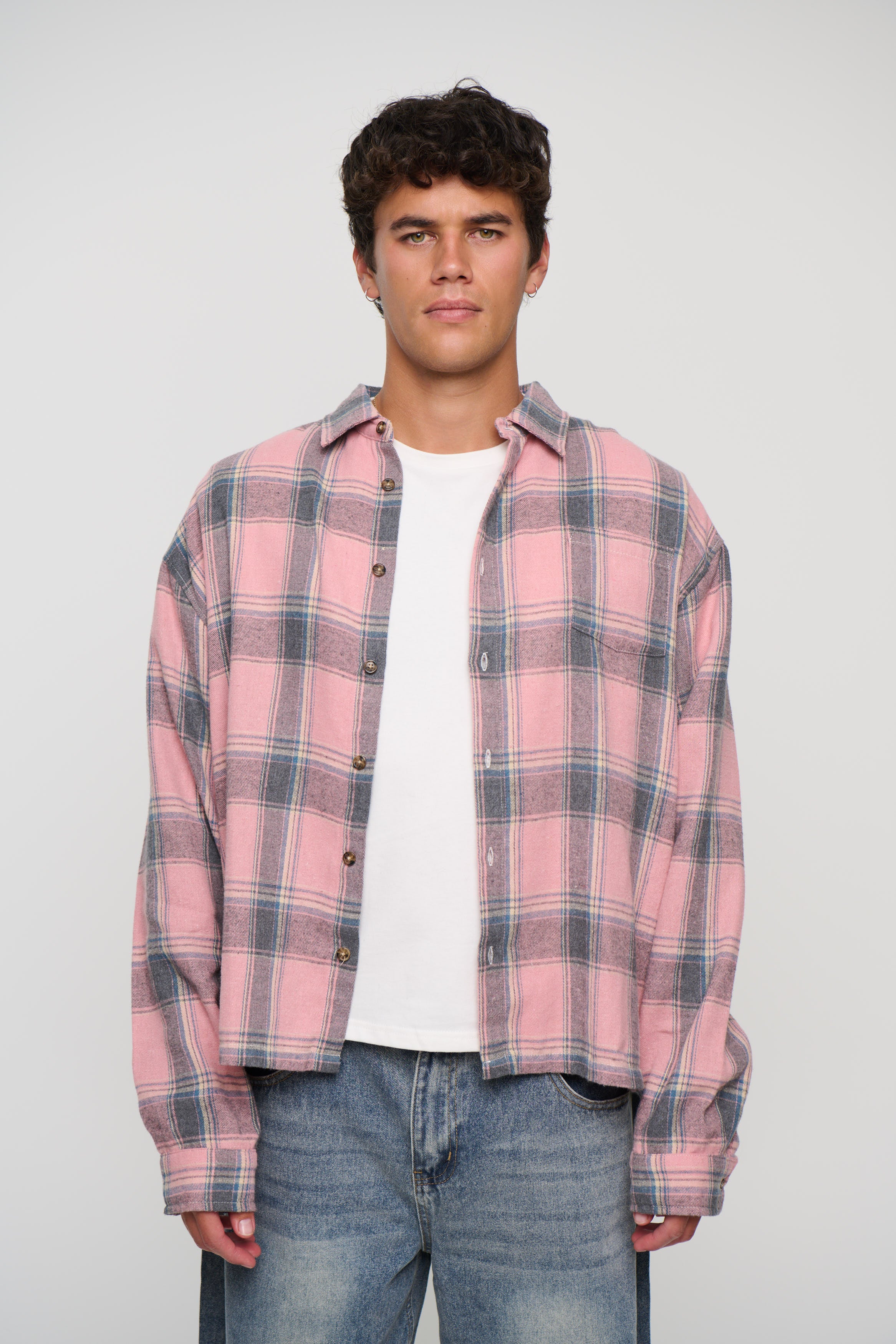 Brooklyn Check Shirt Salmon