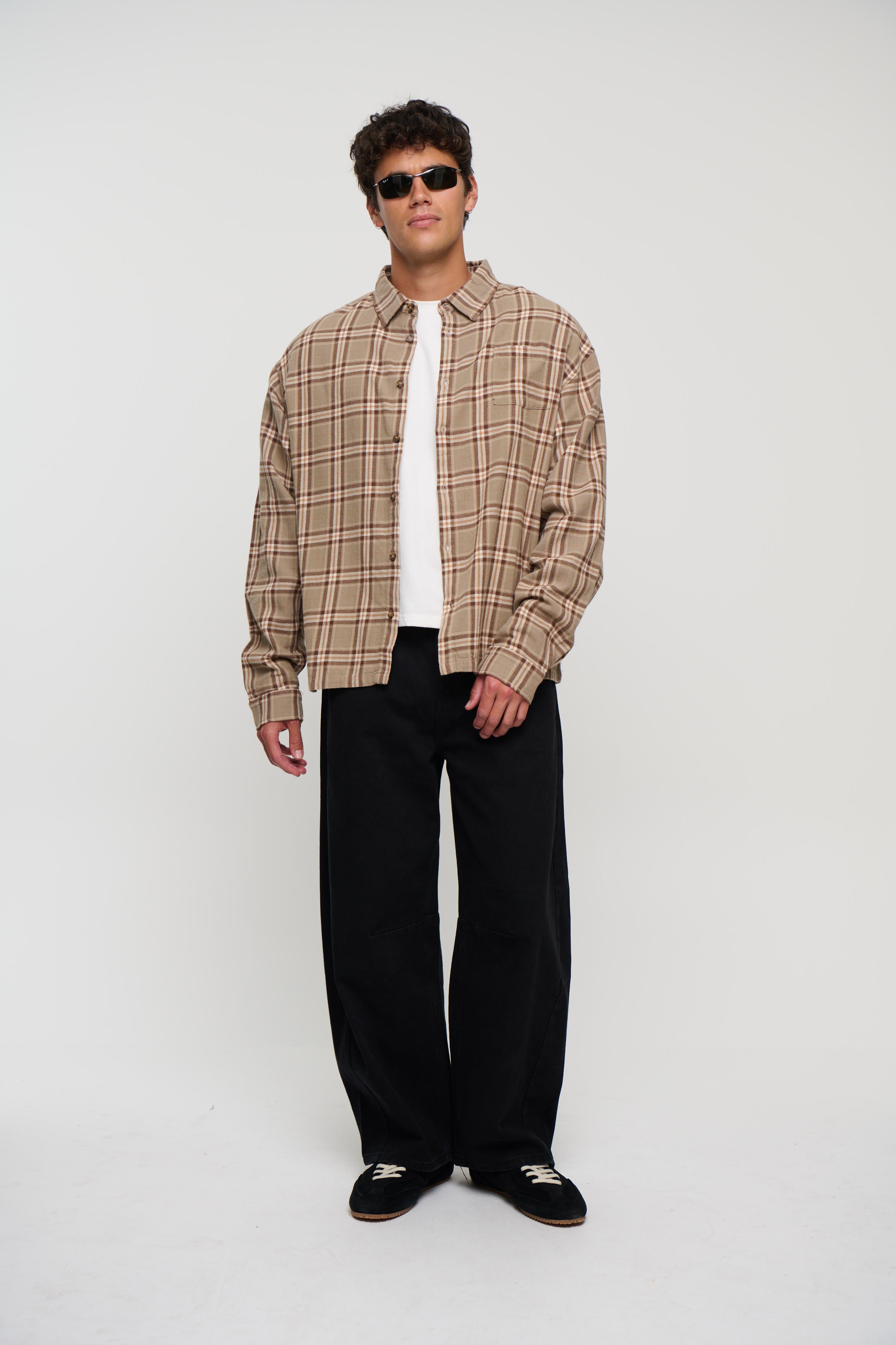 Brooklyn Check Shirt Light Brown