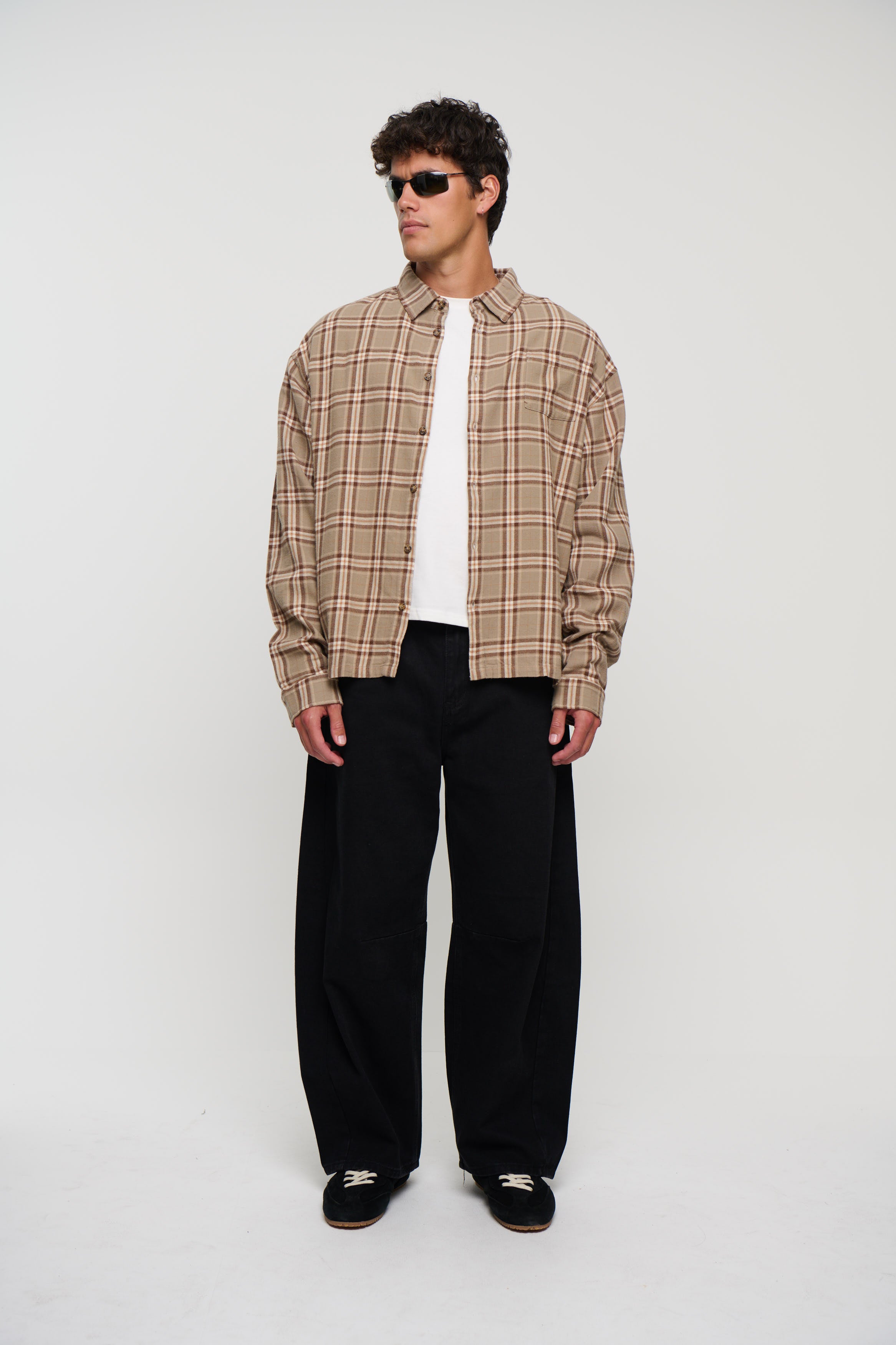 Brooklyn Check Shirt Light Brown