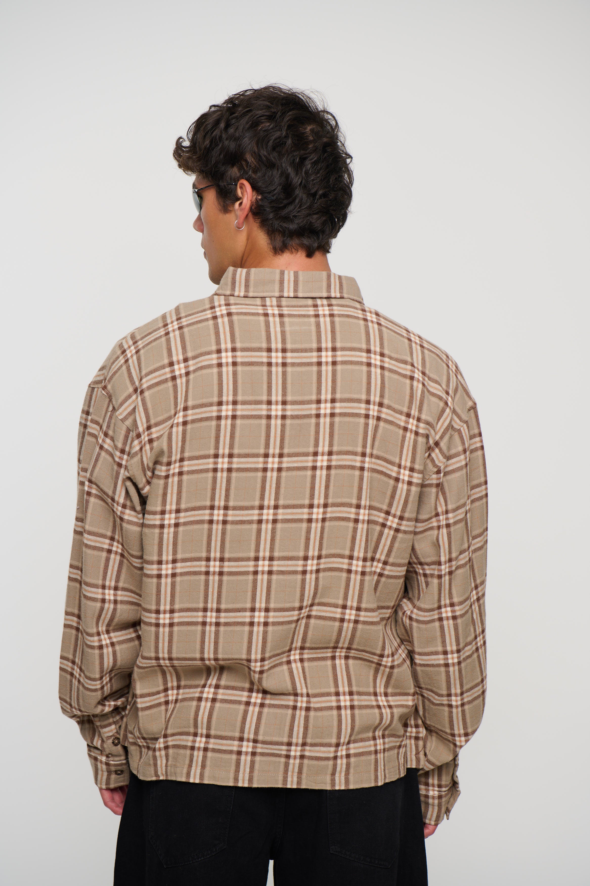 Brooklyn Check Shirt Light Brown