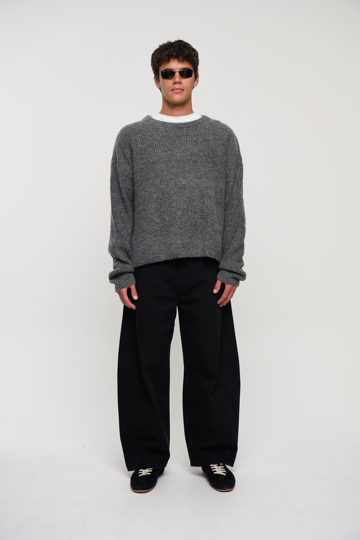 Mohair Knit Dark Grey