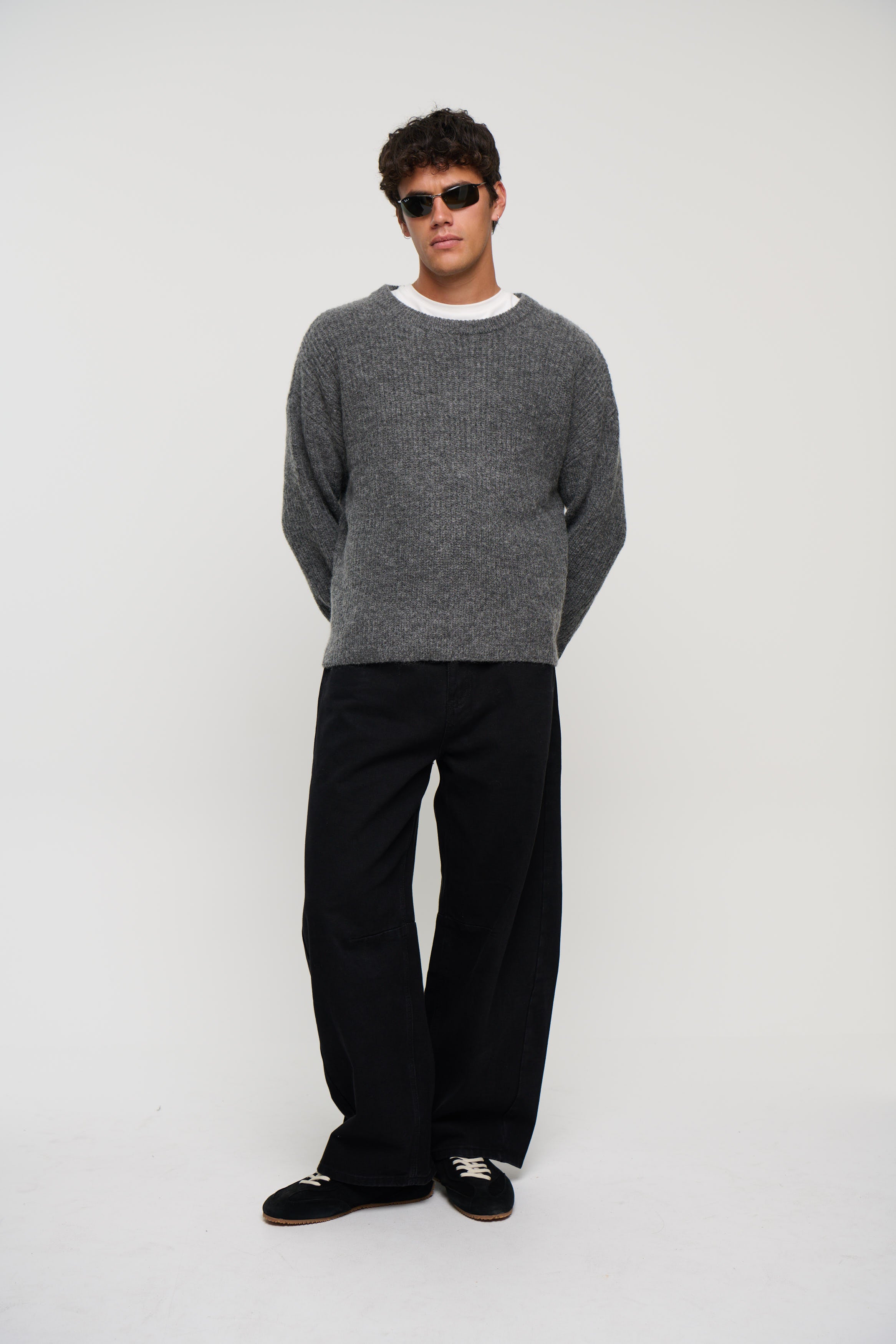 Mohair Knit Dark Grey
