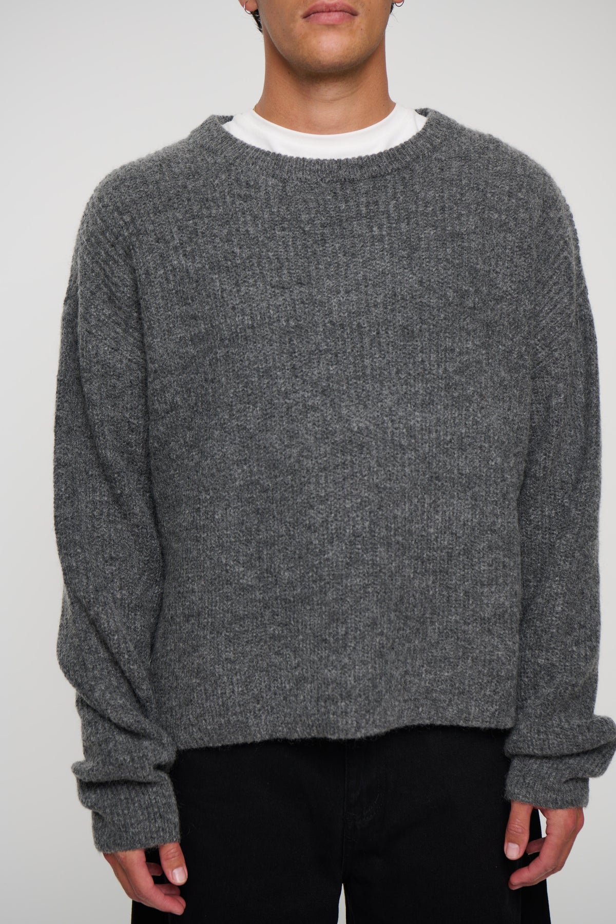 Mohair Knit Dark Grey