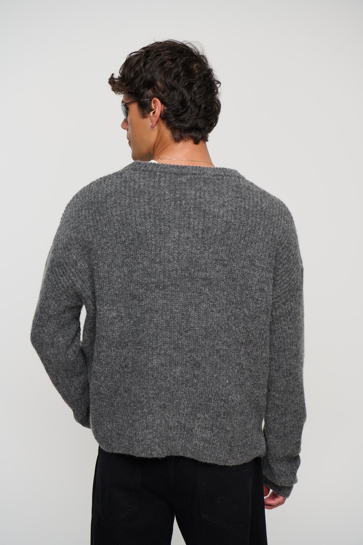 Mohair Knit Dark Grey