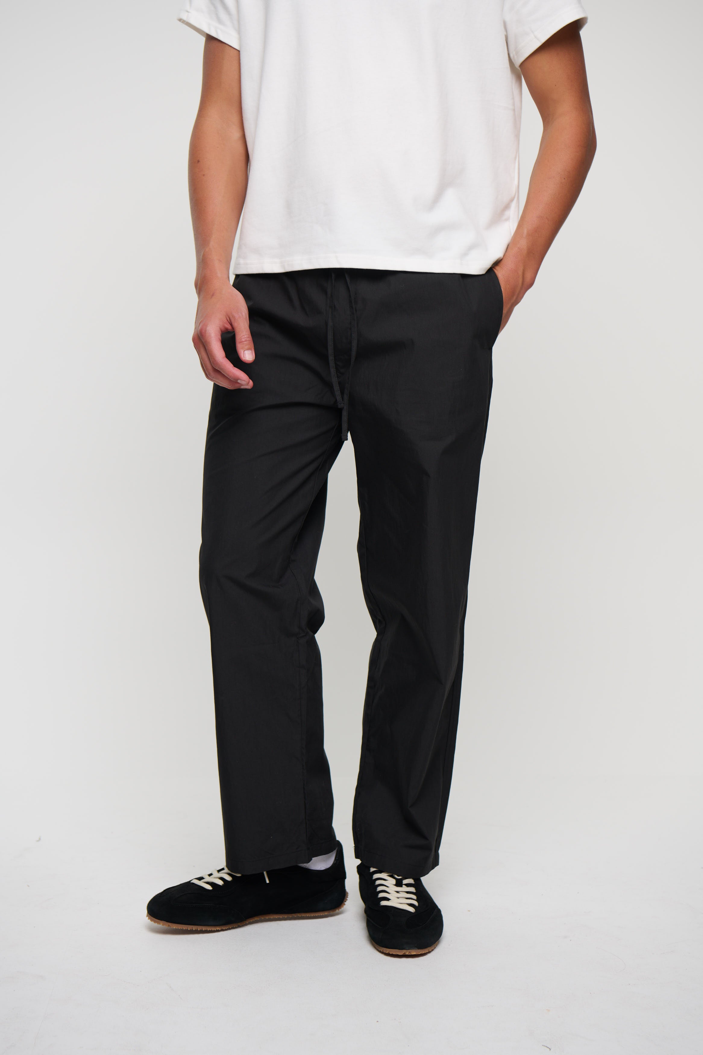 Cal Straight Cotton Pant Black