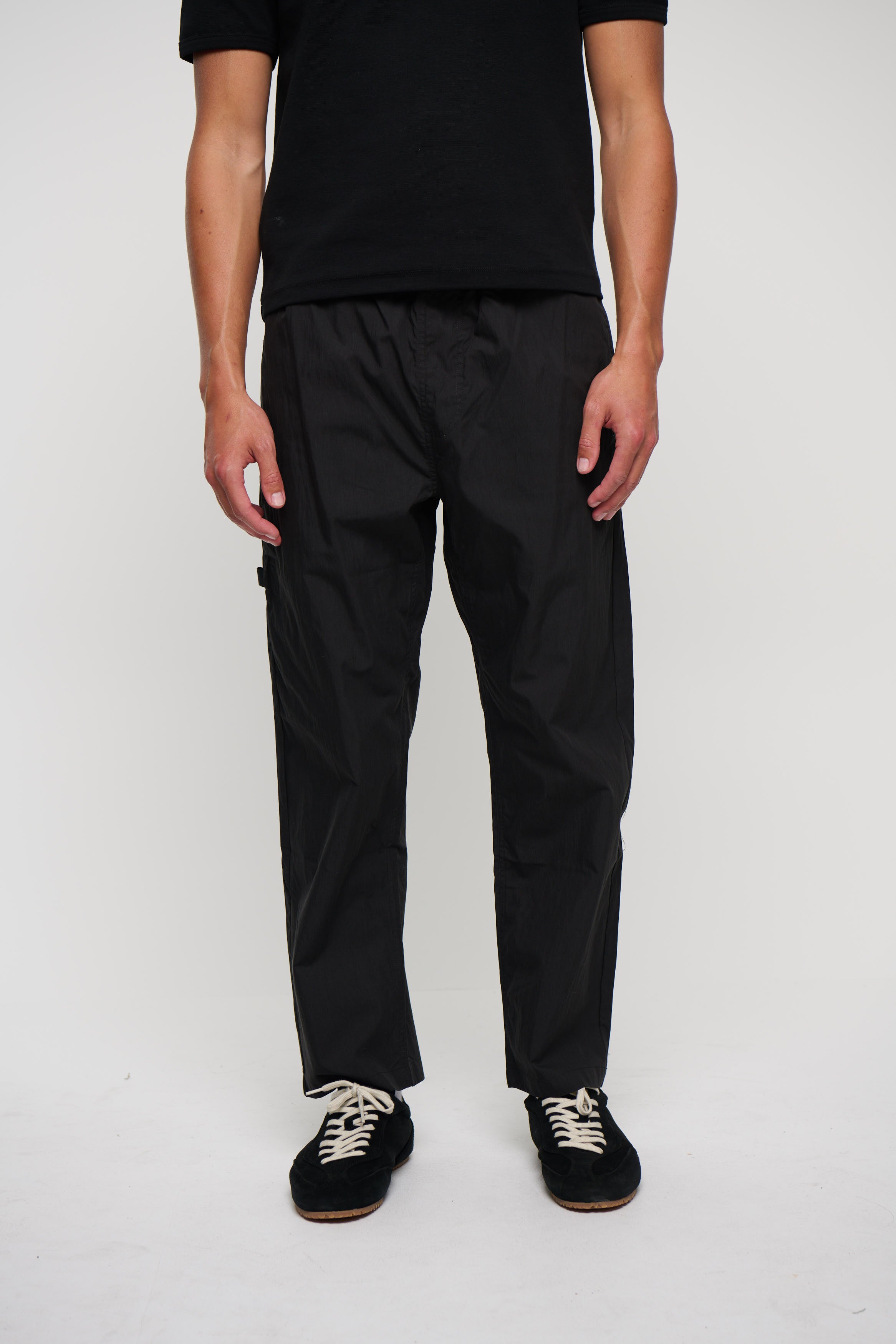 Charlie Baggy Nylon Pant Black