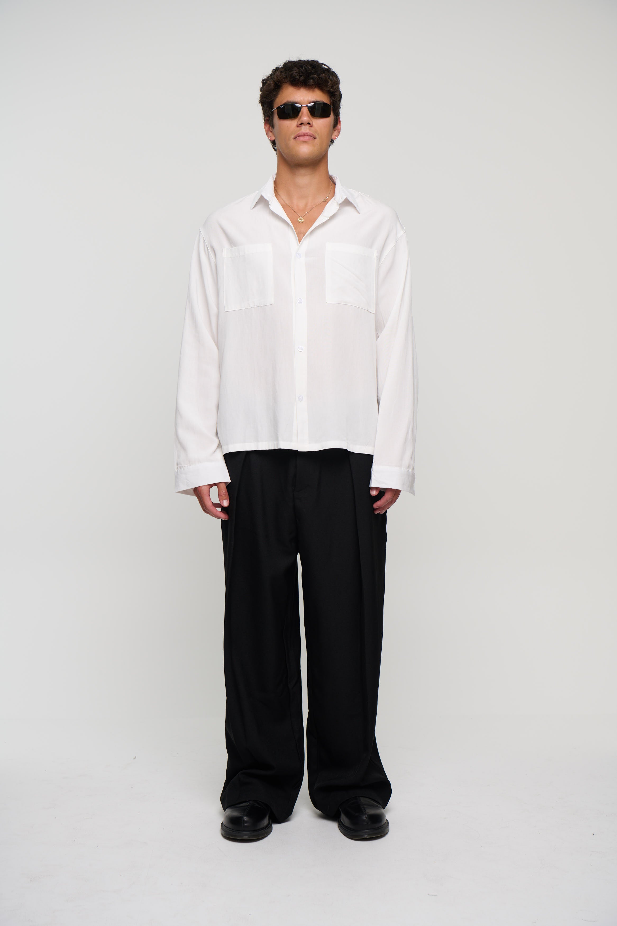Miles Stripe Shirt White