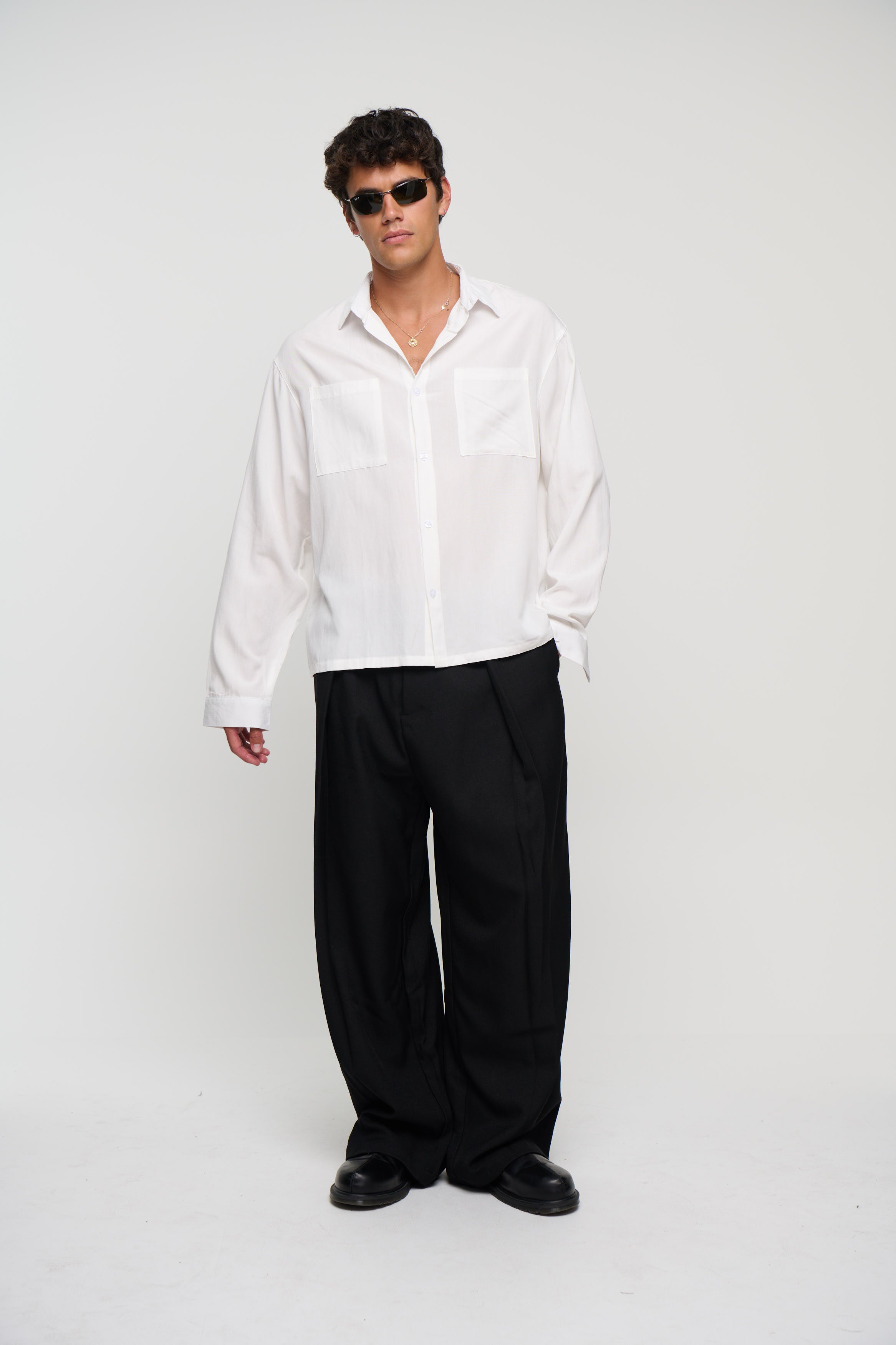 Miles Stripe Shirt White