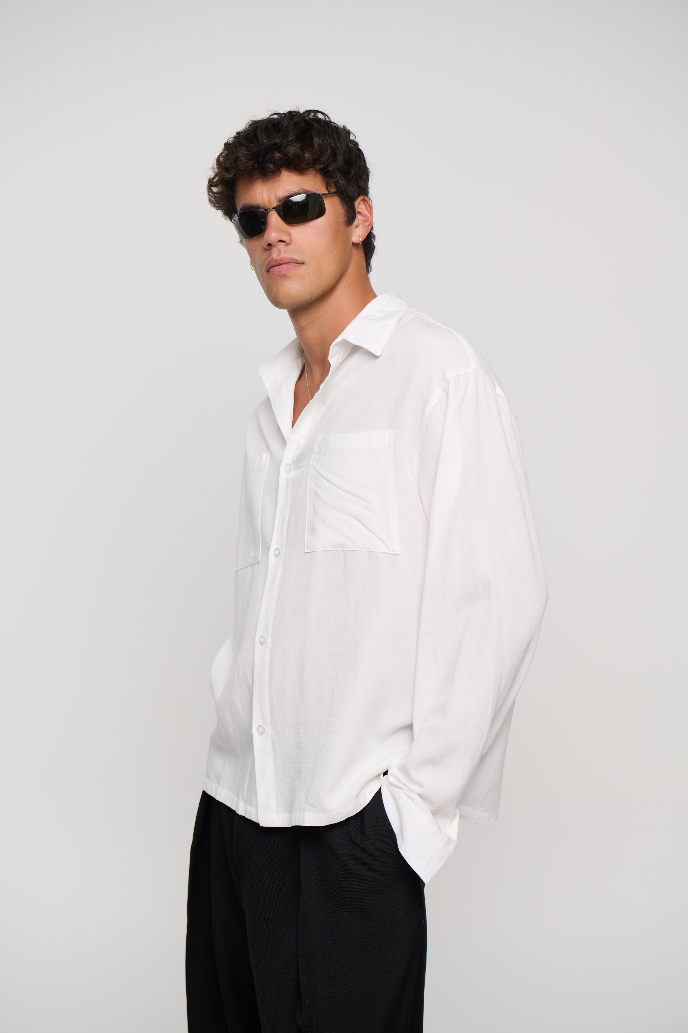 Miles Stripe Shirt White