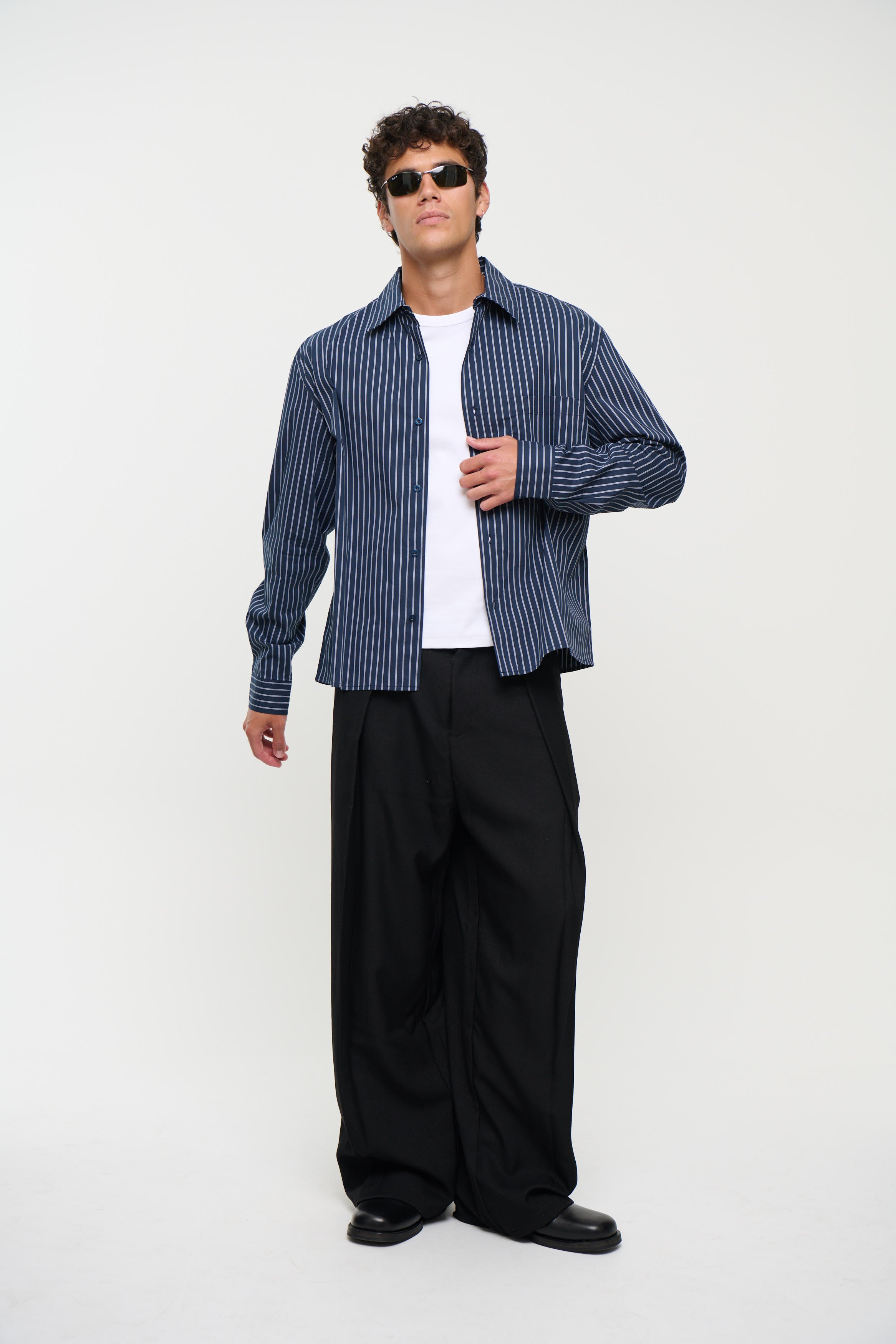 Long Sleeve Box Shirt Navy