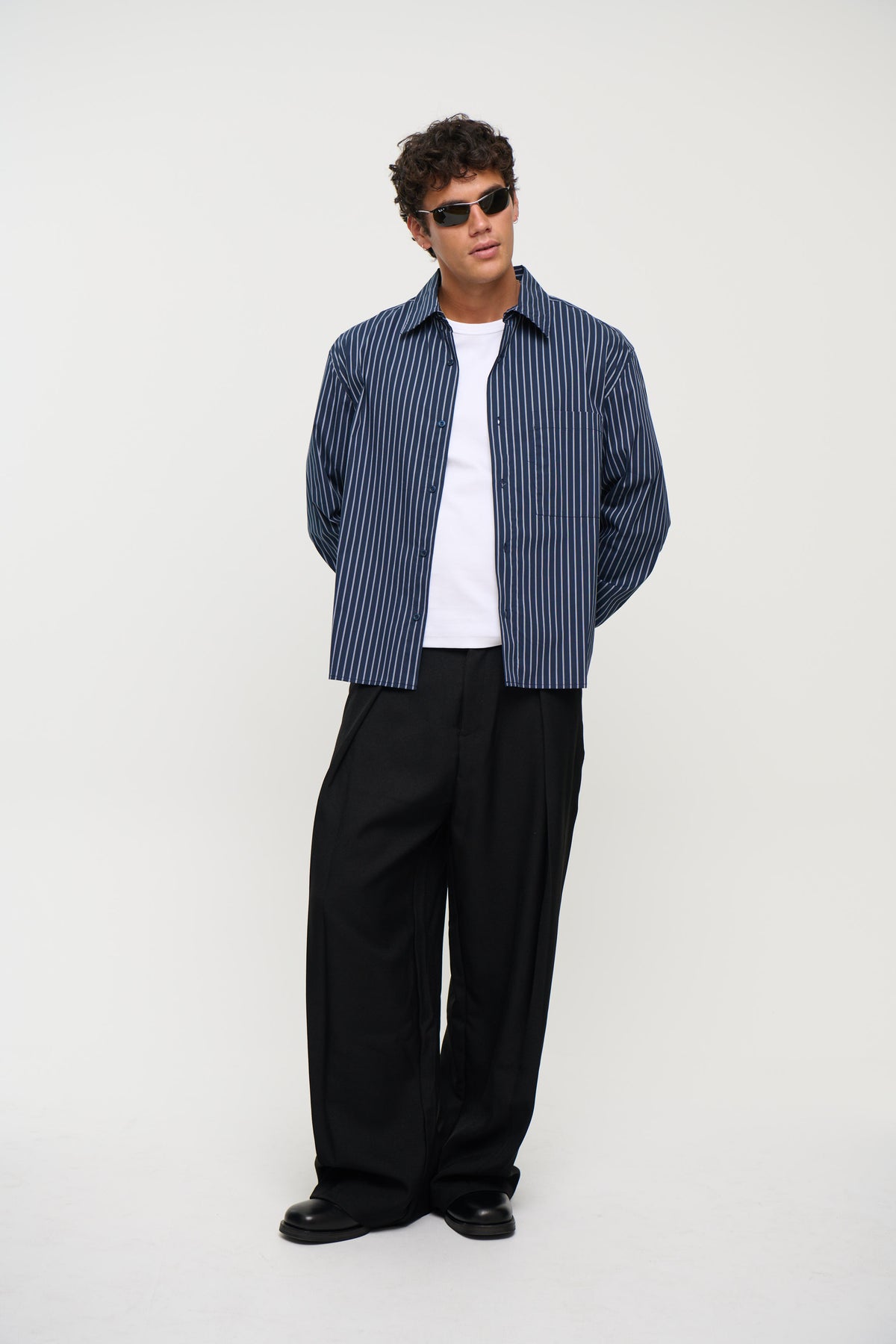 Long Sleeve Box Shirt Navy