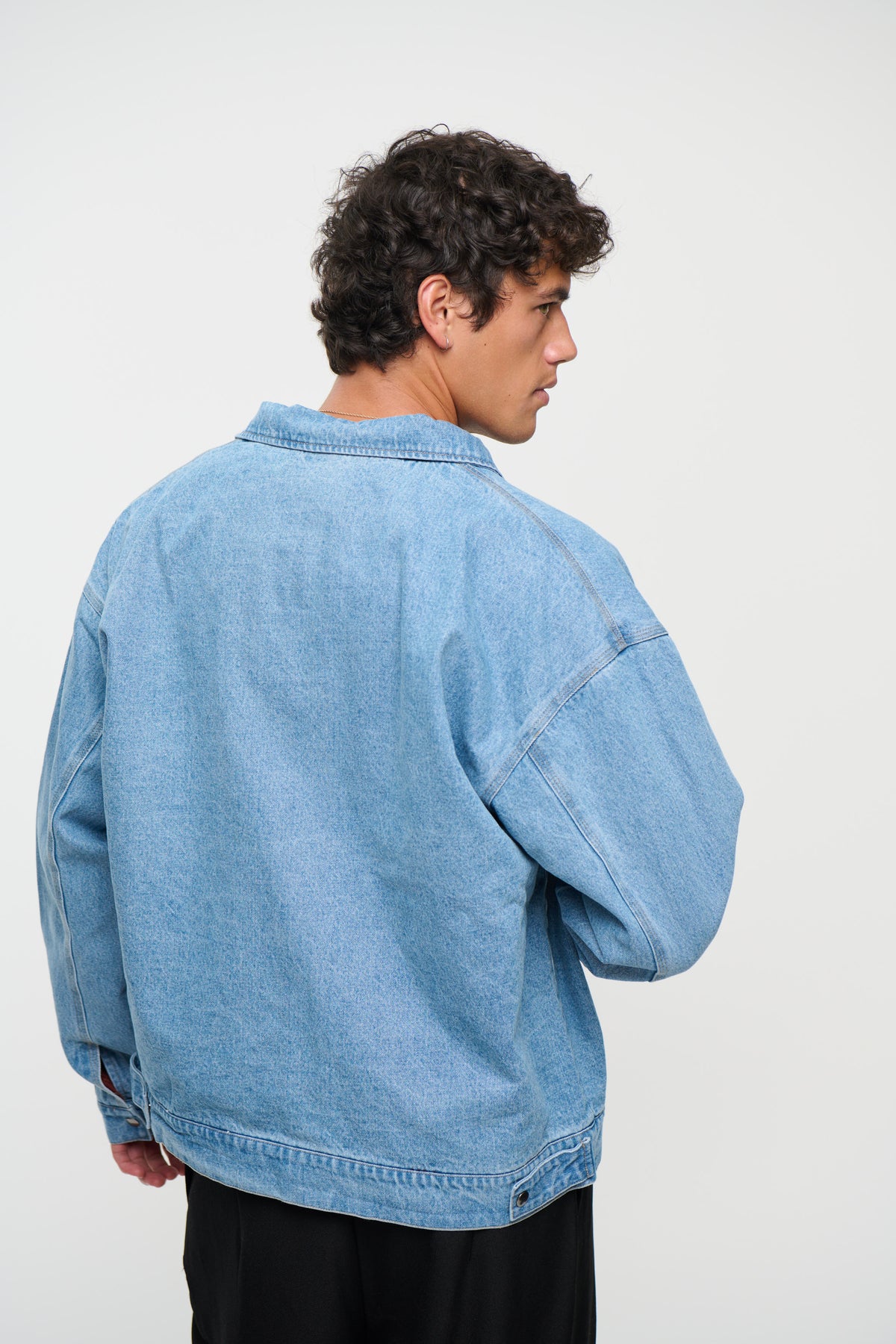Denim Structure Jacket Blue