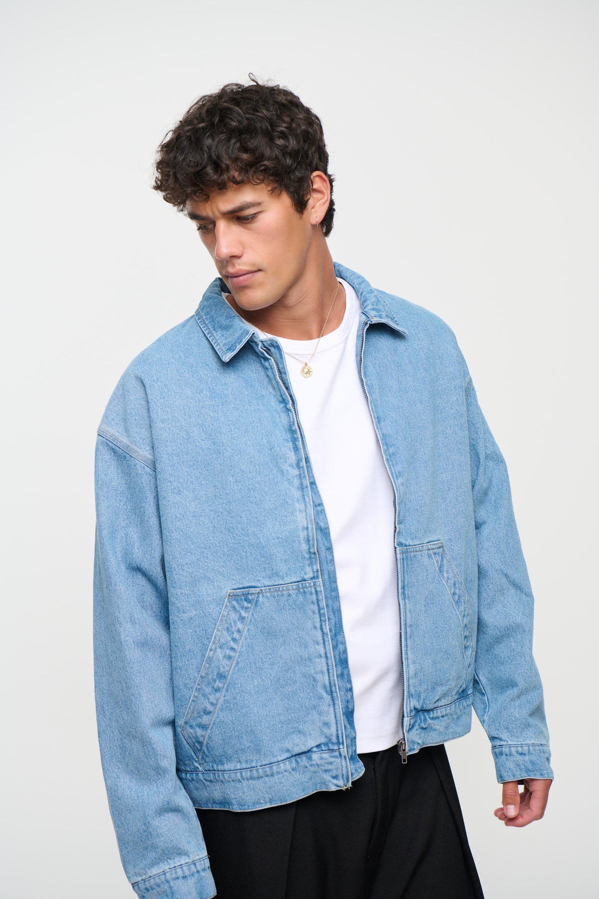 Denim Structure Jacket Blue