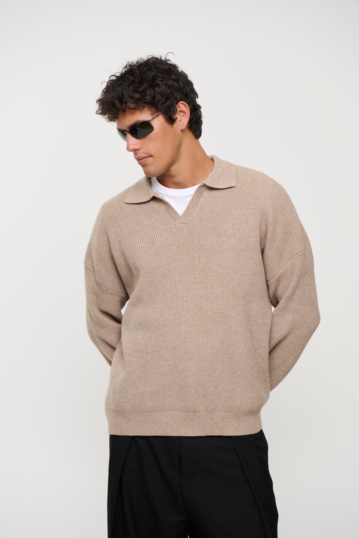 Jay Knitted Polo Oat